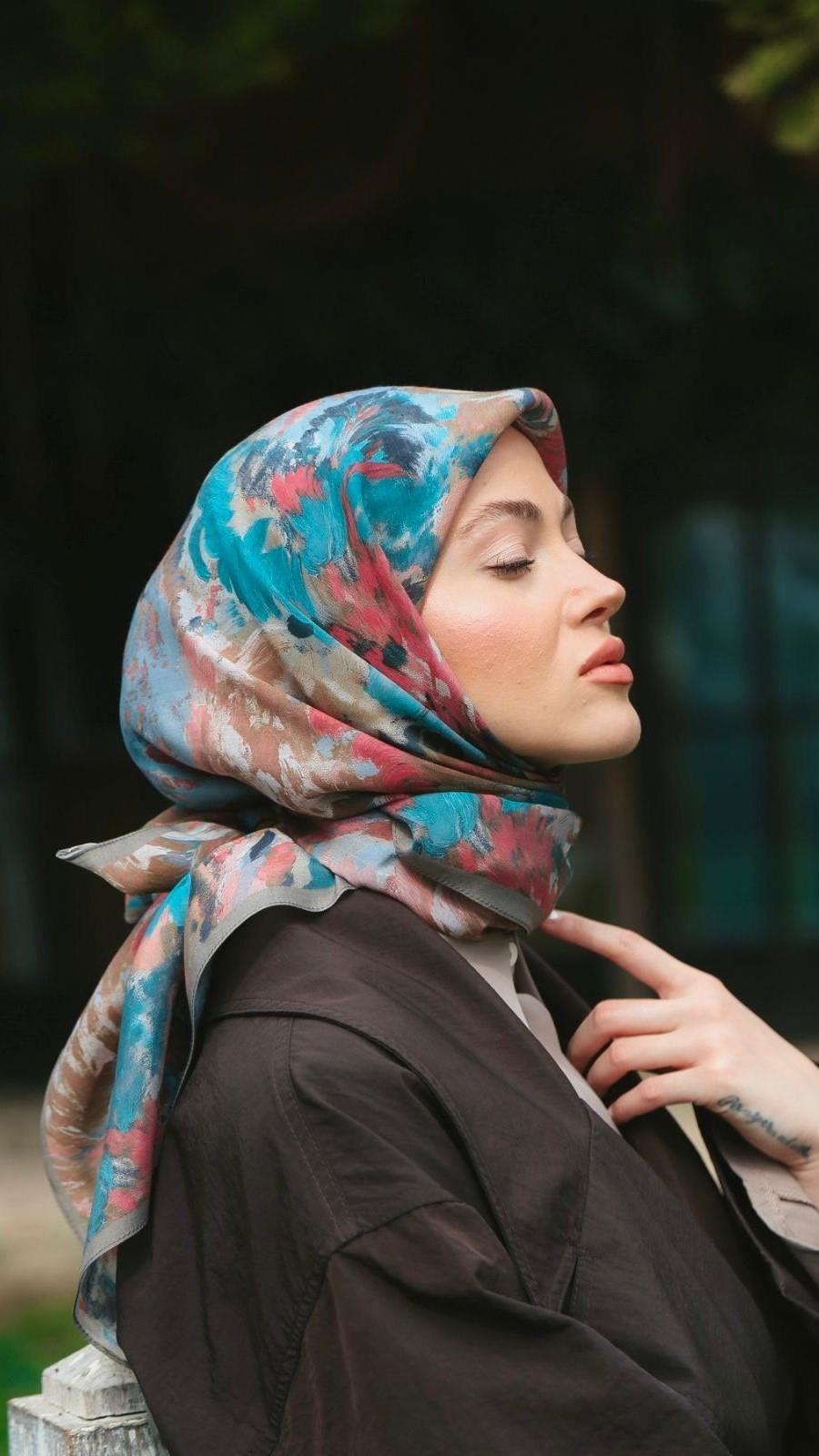 Locella Modal İpek Eşarp Çok Renkli-4