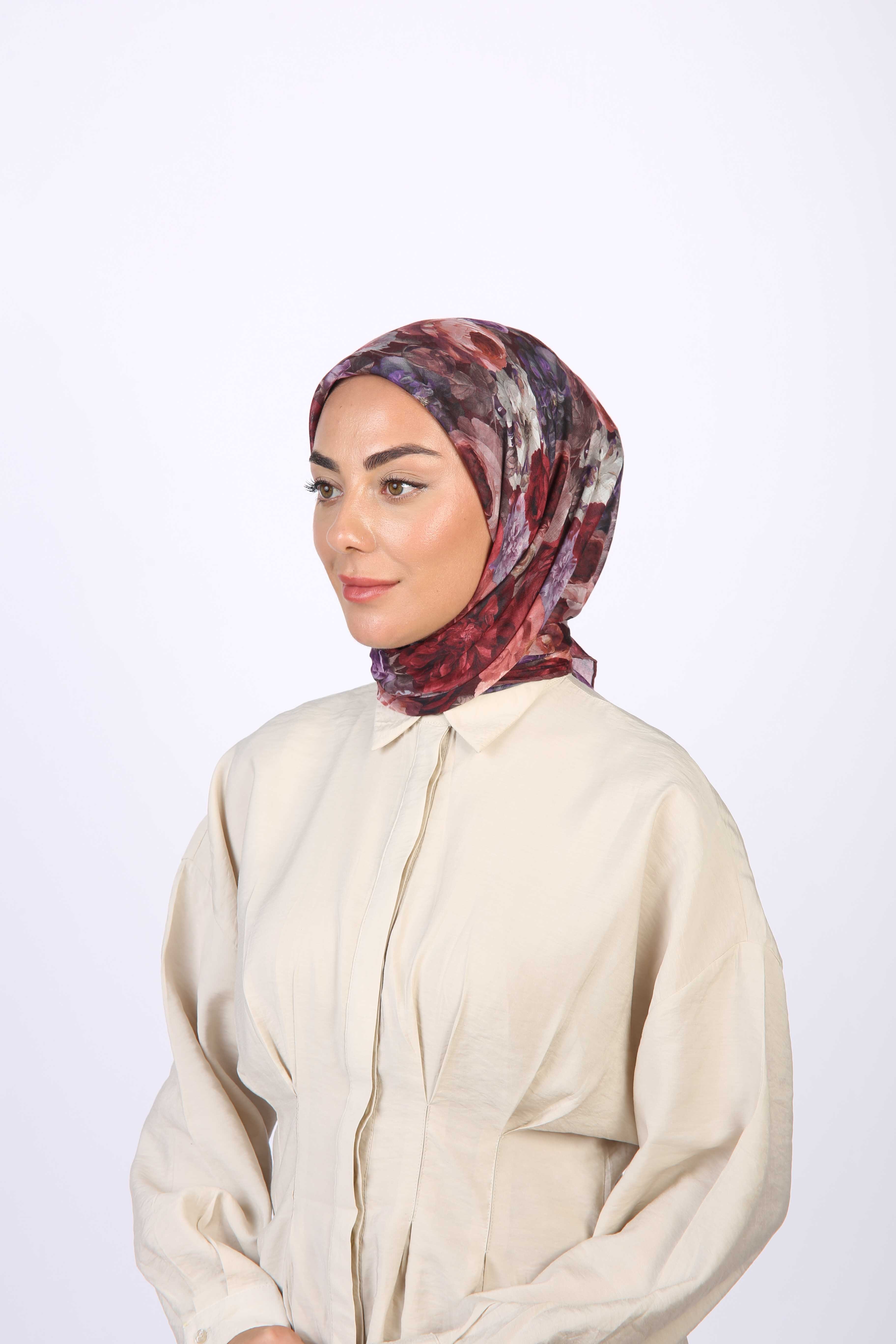Locella Pamuk Vual Eşarp-Gül Kurusu