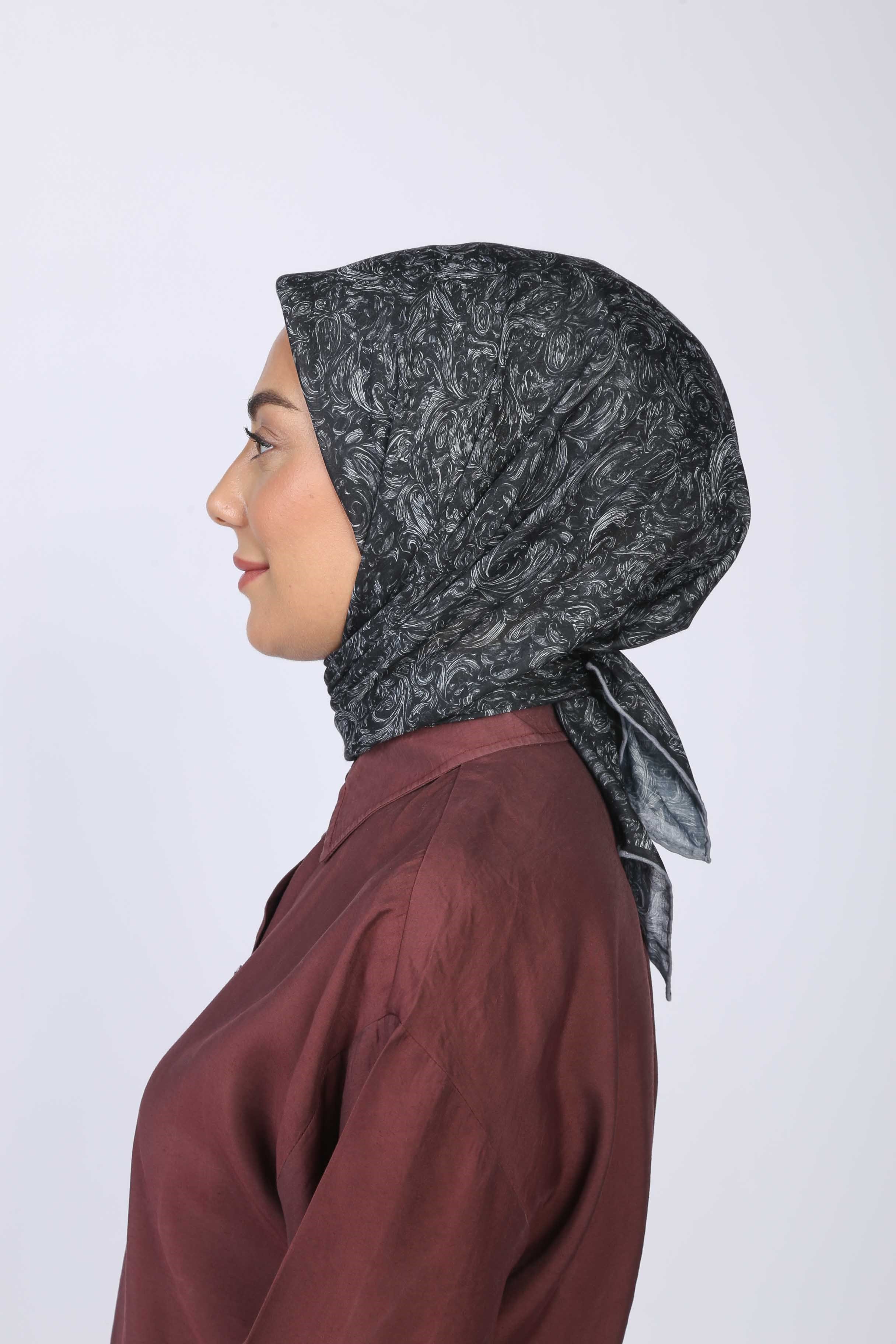 Locella Pamuk Vual Eşarp-Koyu Mavi