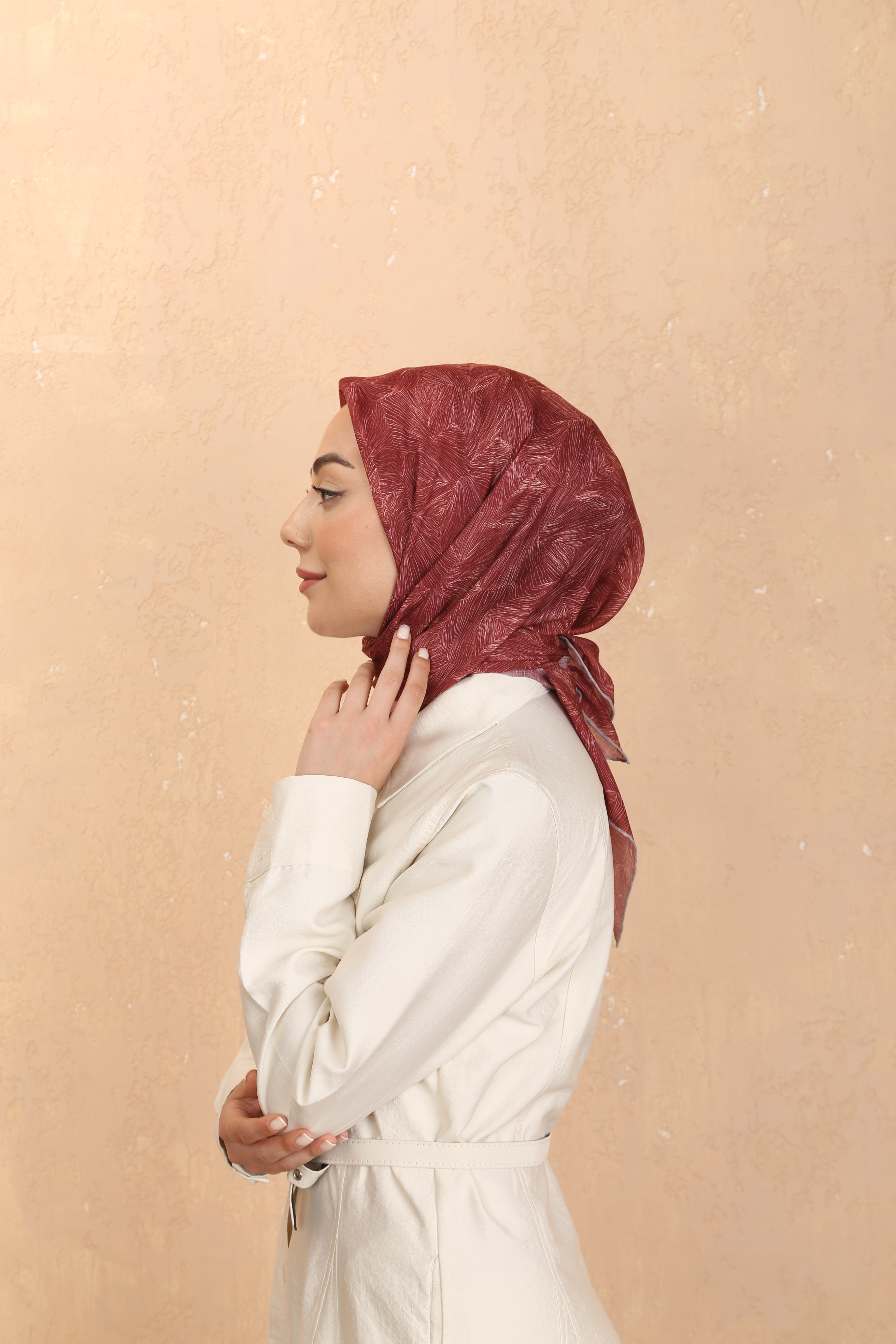 Locella Pamuk Vual Eşarp Bordo