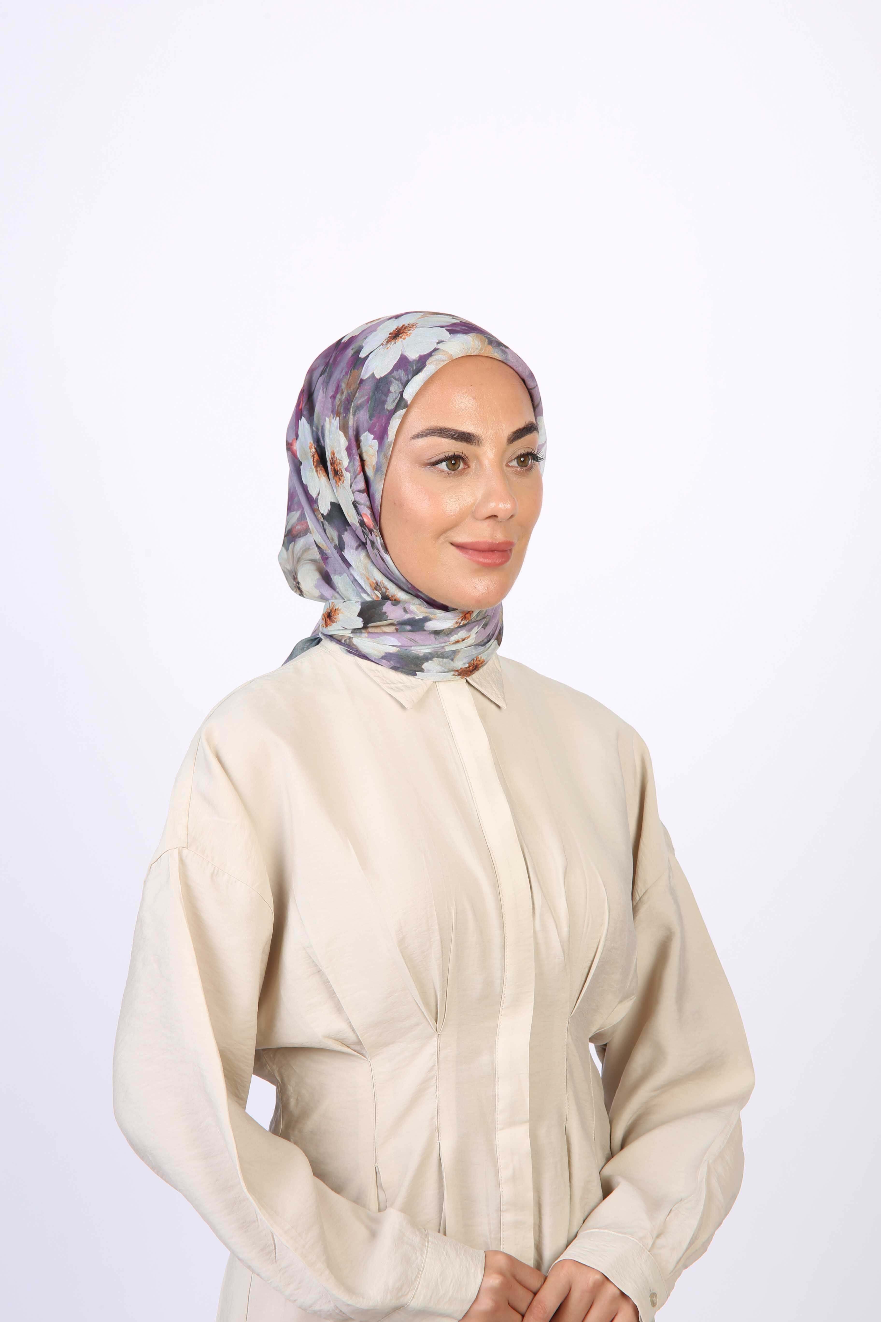 Locella Pamuk Vual Eşarp-Mor