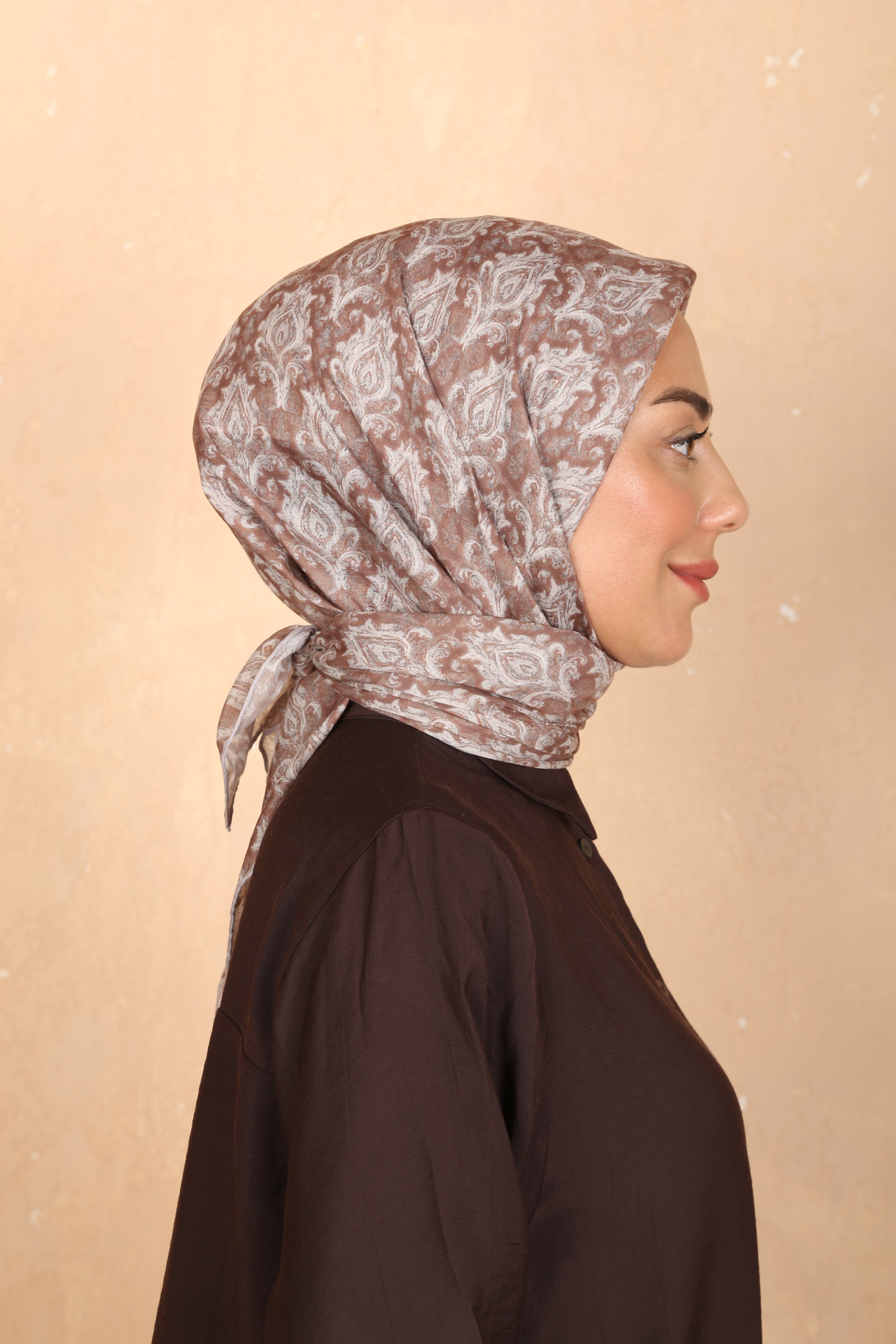 Locella Pamuk Vual Eşarp Karamel