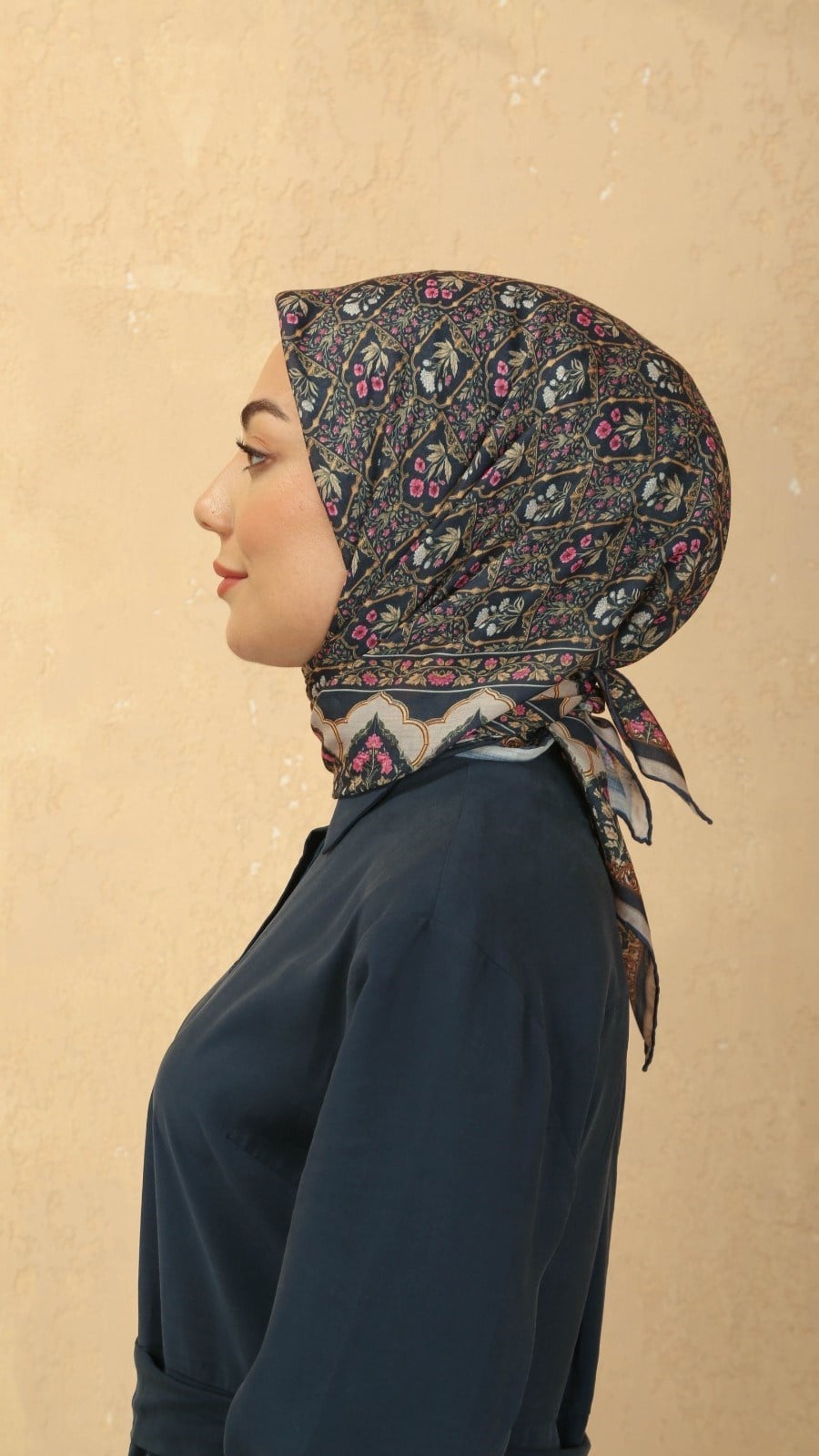 Locella Pamuk Vual Eşarp Lacivert