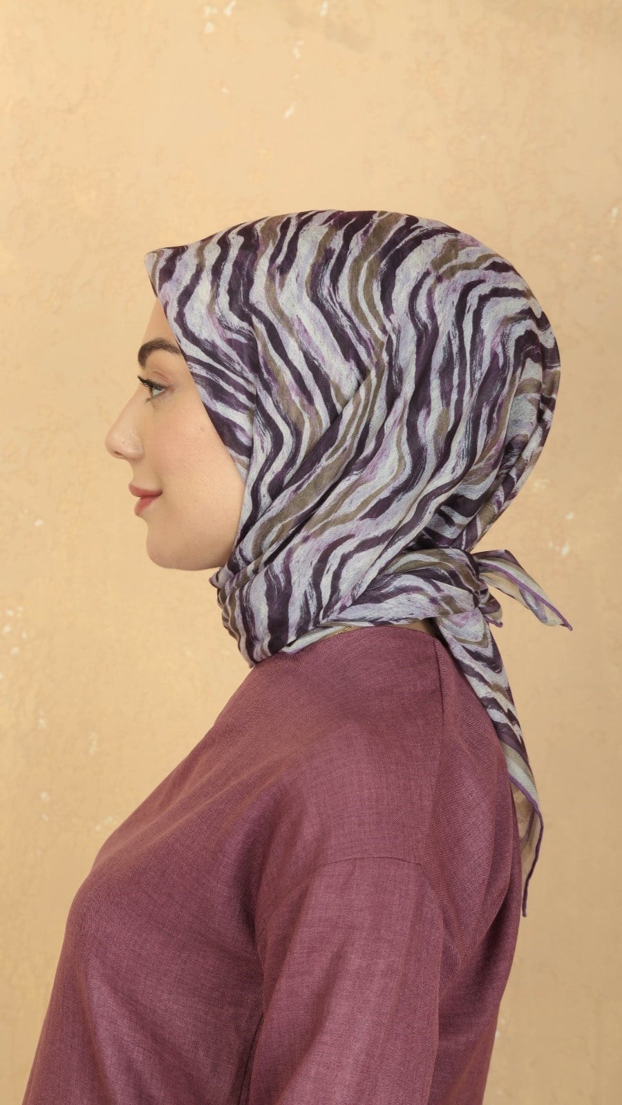 Locella Pamuk Vual Eşarp Mor