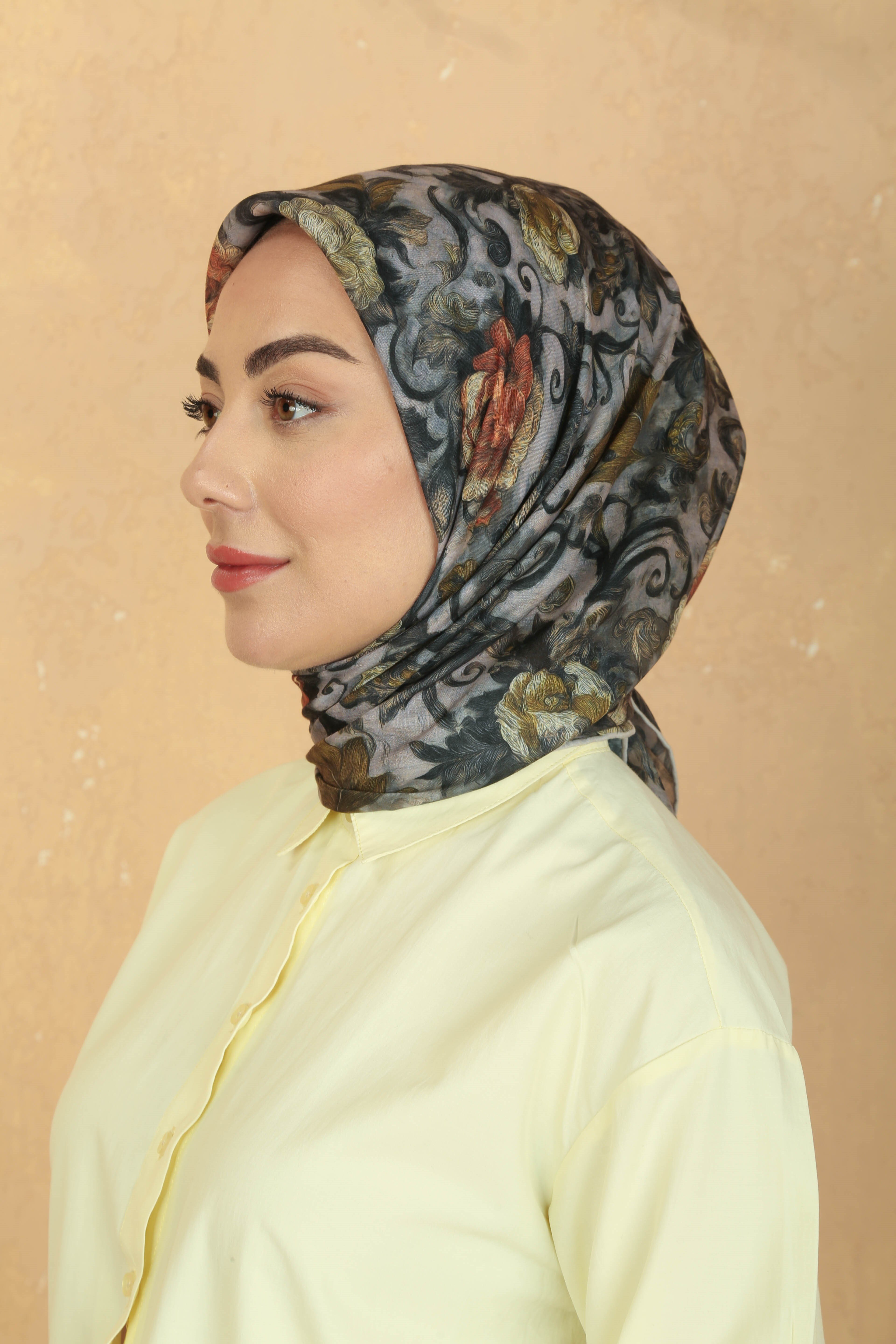 Locella Pamuk Vual Eşarp Gri