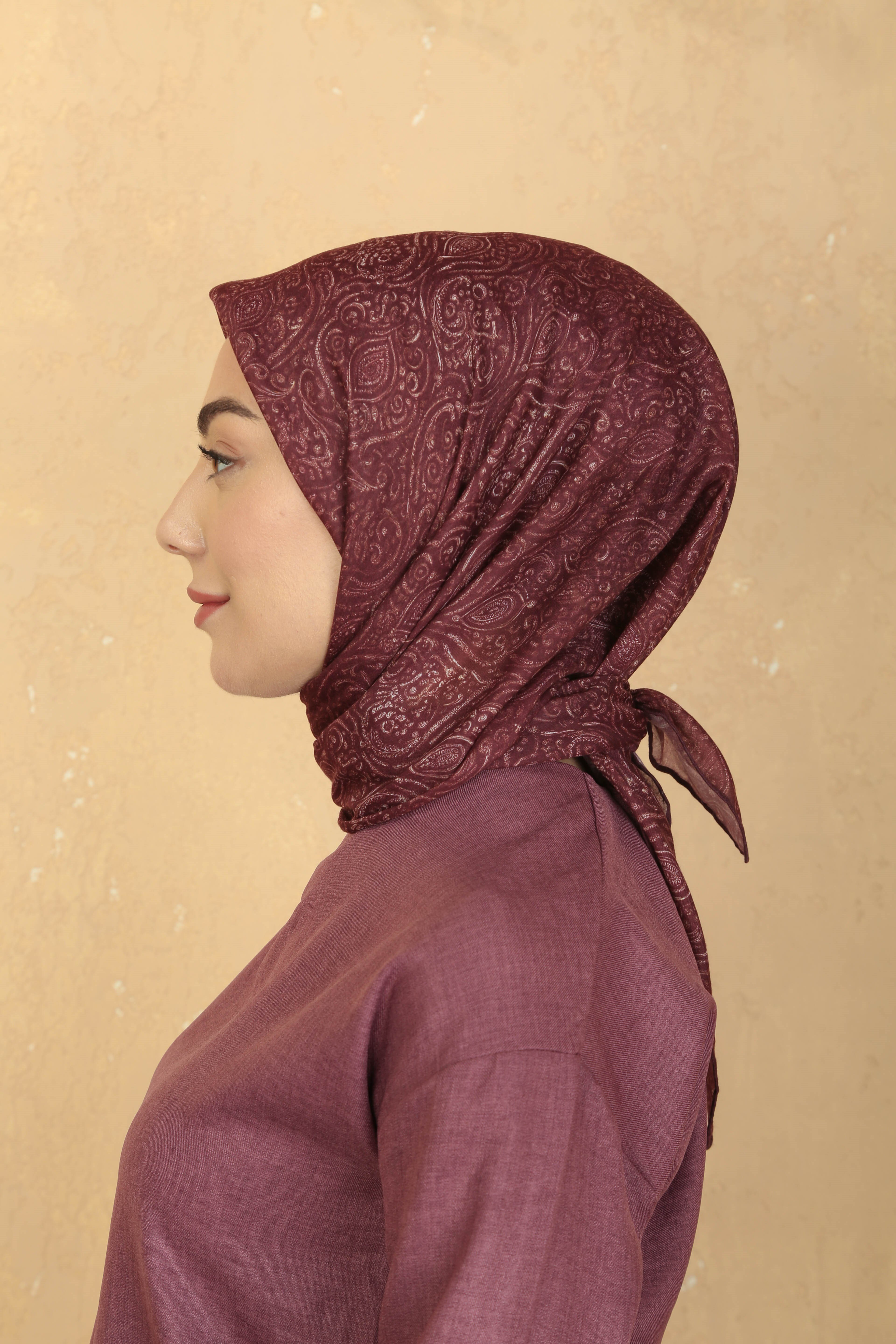 Locella Pamuk Vual Eşarp Mürdüm