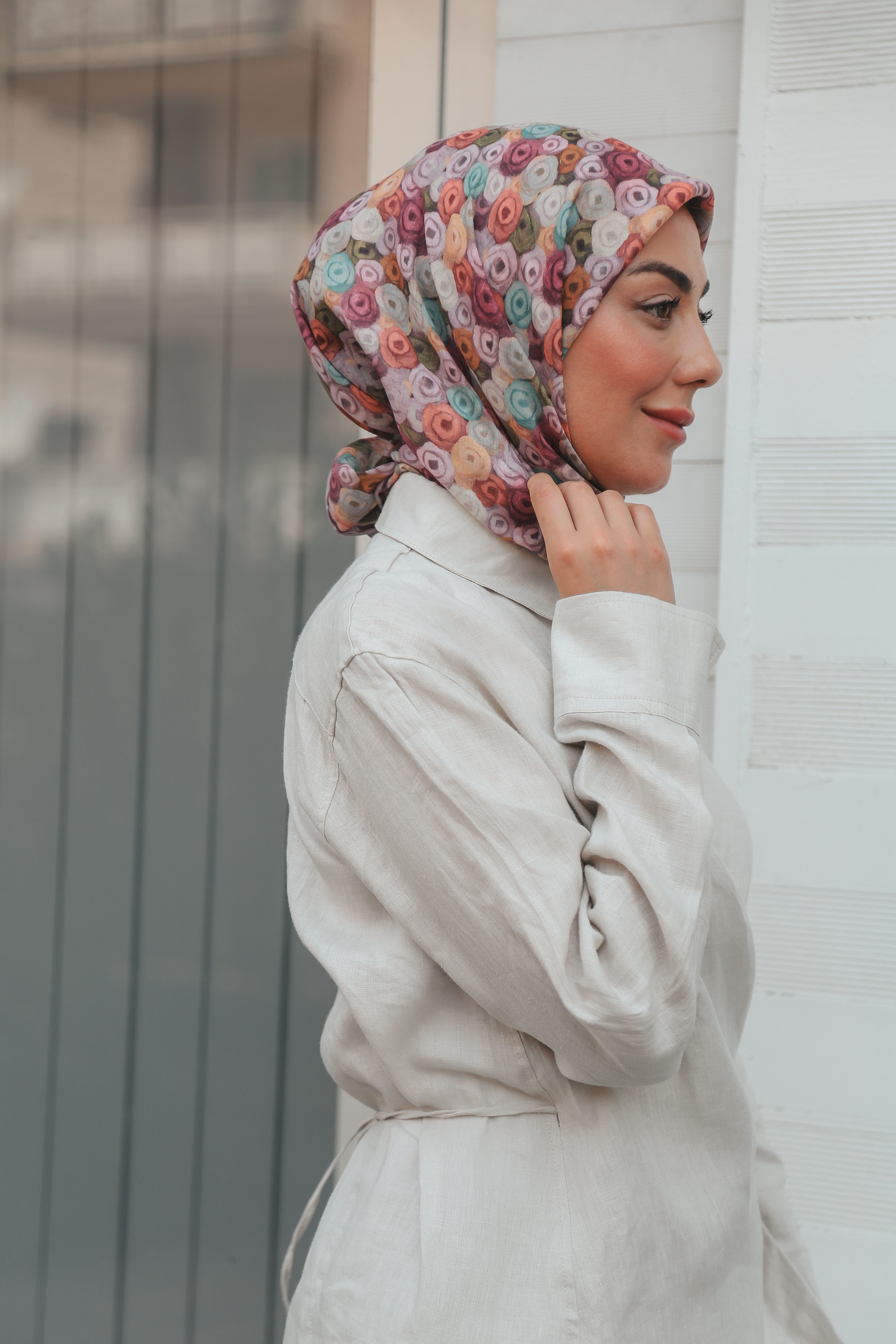 Locella Pamuk Vual Eşarp-Kahve