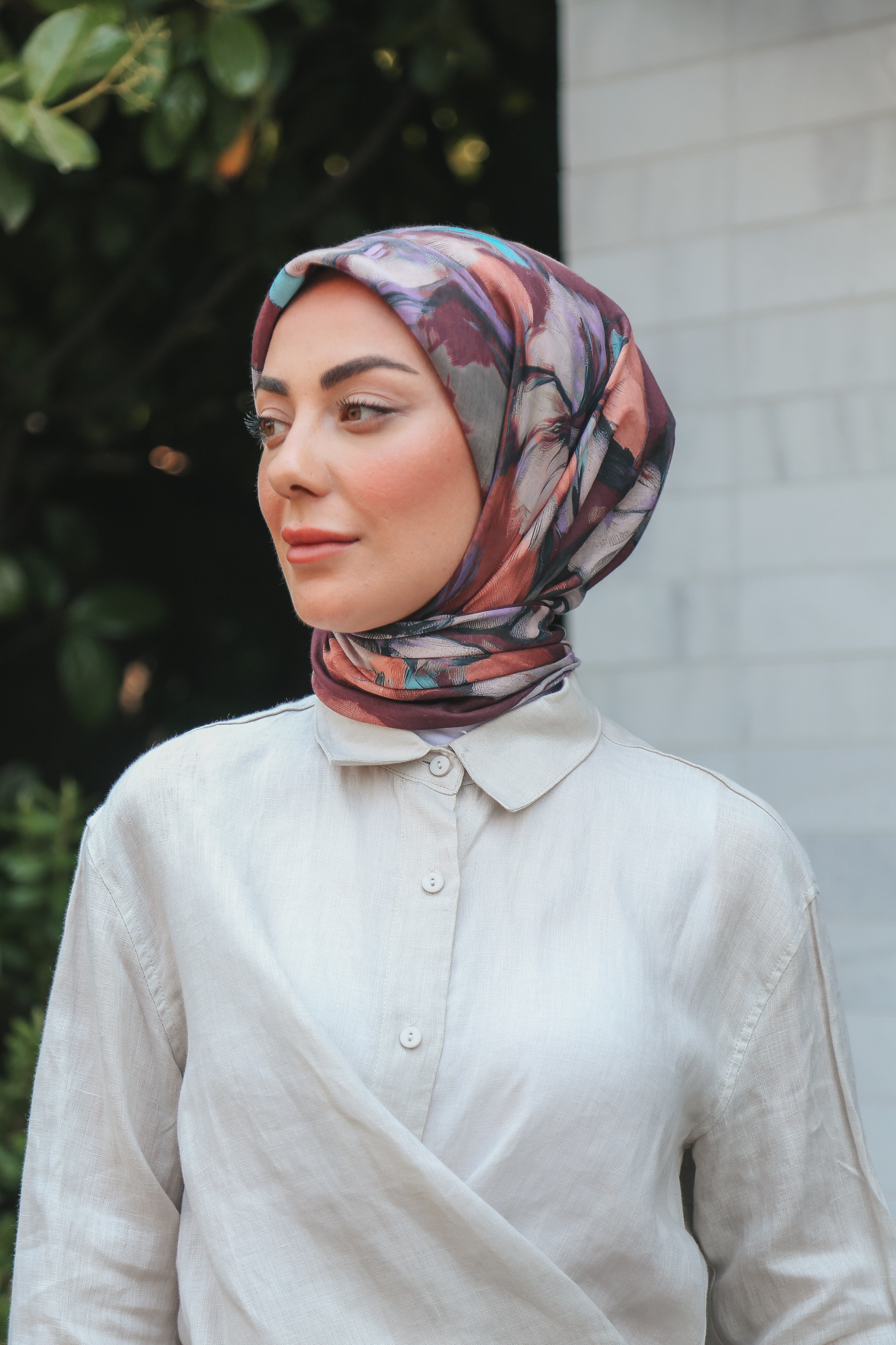 Locella Pamuk Vual Eşarp Vişne