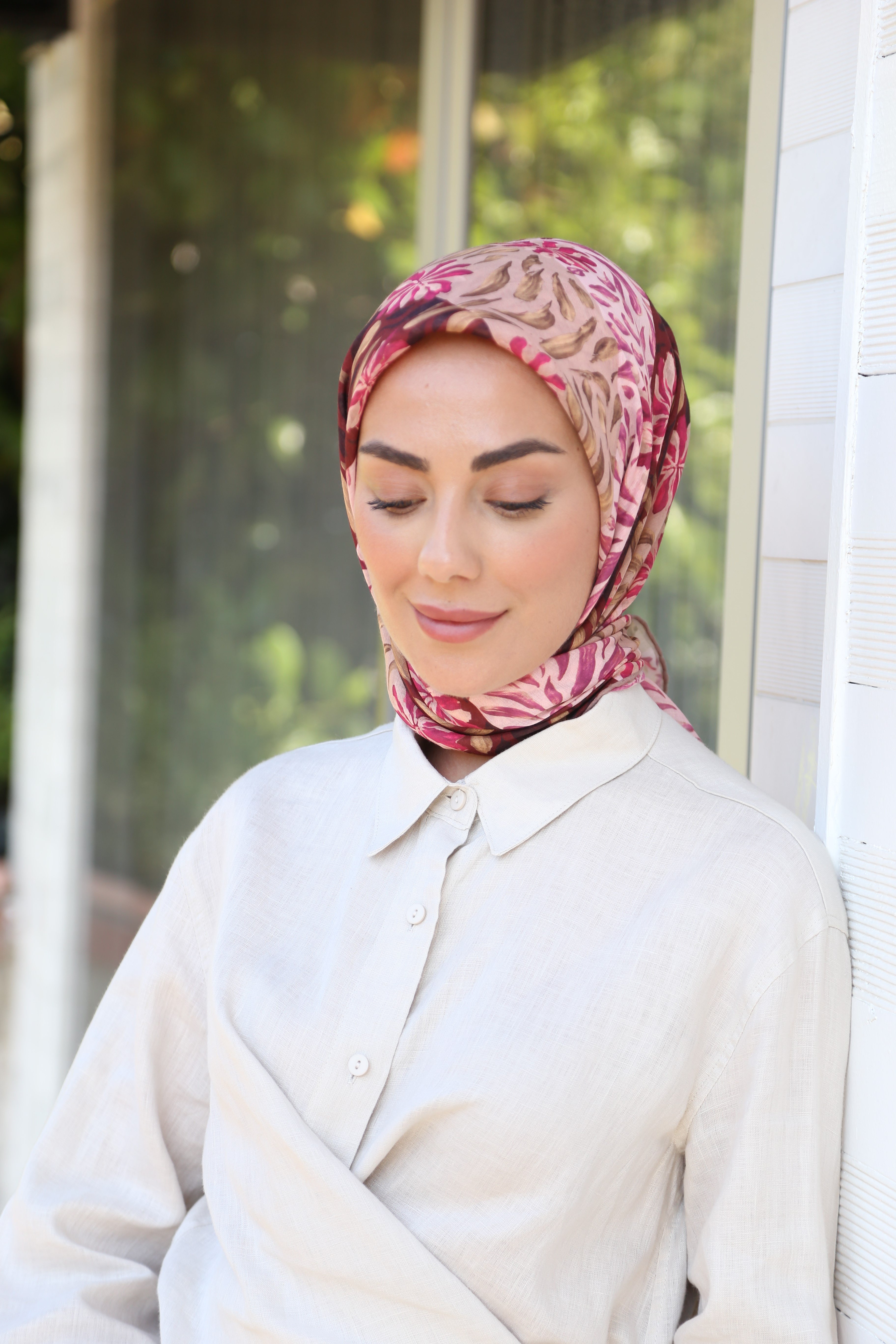 Locella Pamuk Vual Eşarp-Pembe