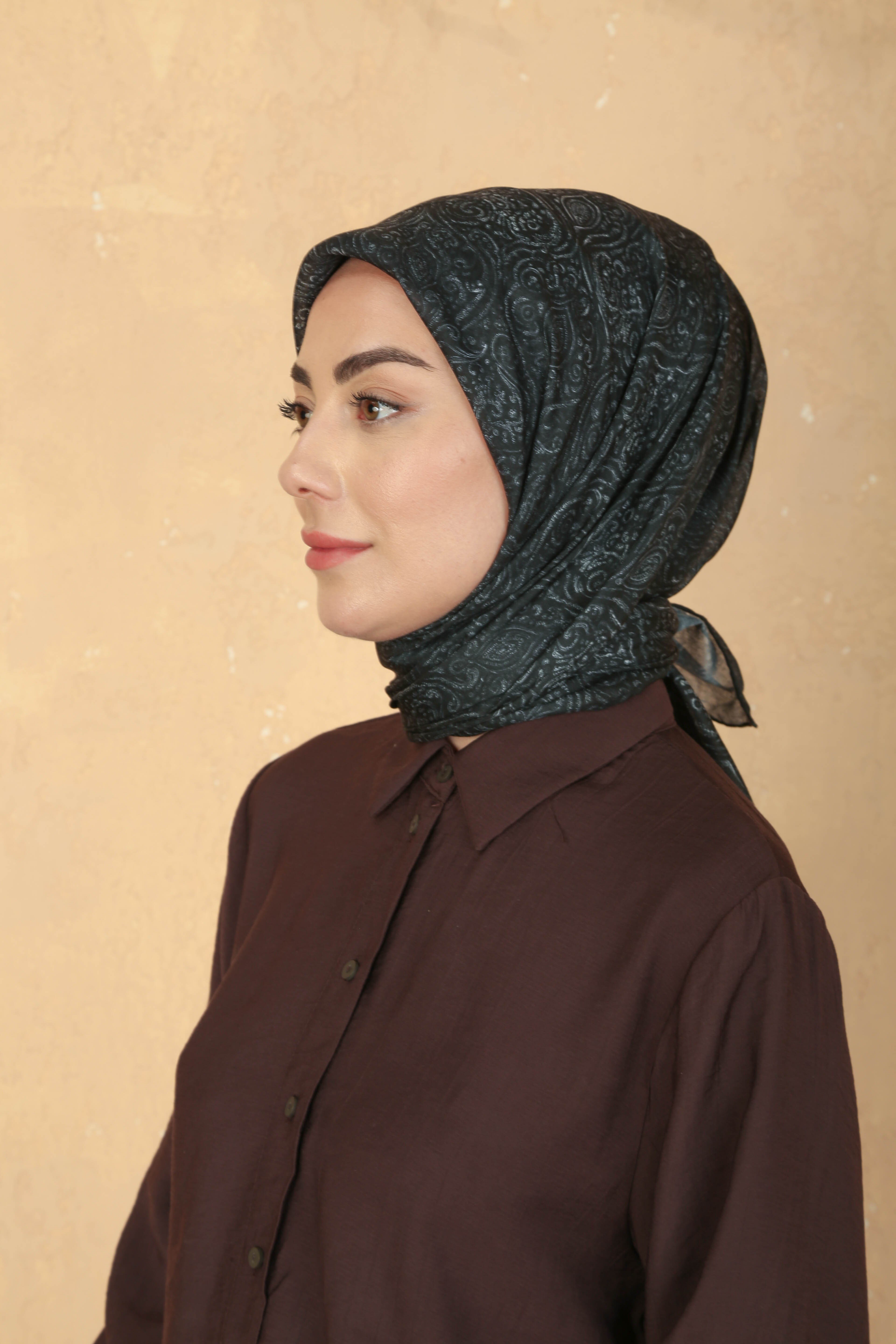 Locella Pamuk Vual Eşarp Siyah