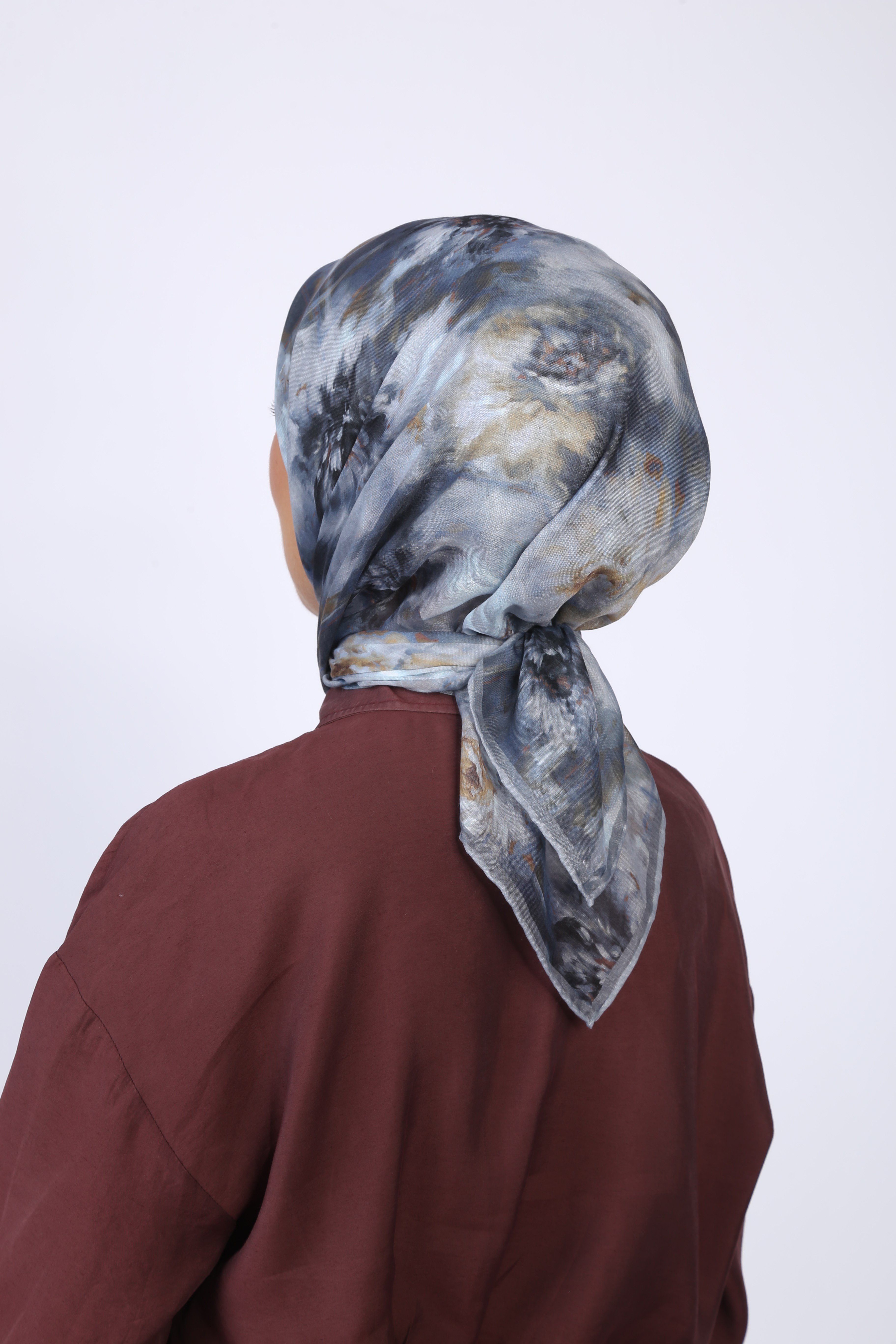 Locella Pamuk Vual Eşarp-Gri