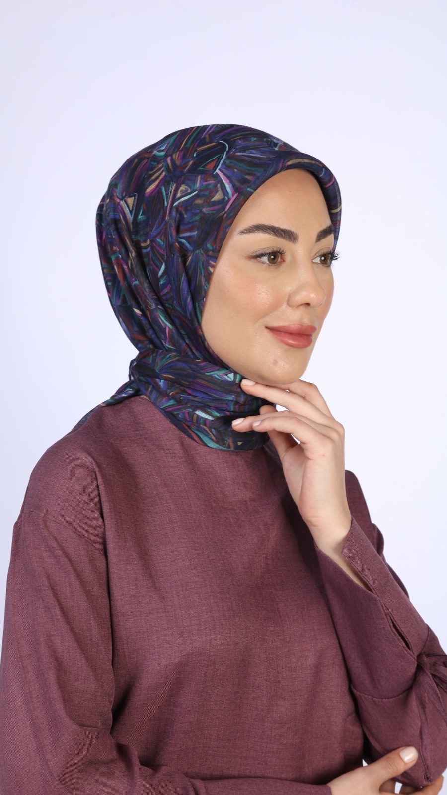 Locella Pamuk Vual Eşarp Lacivert