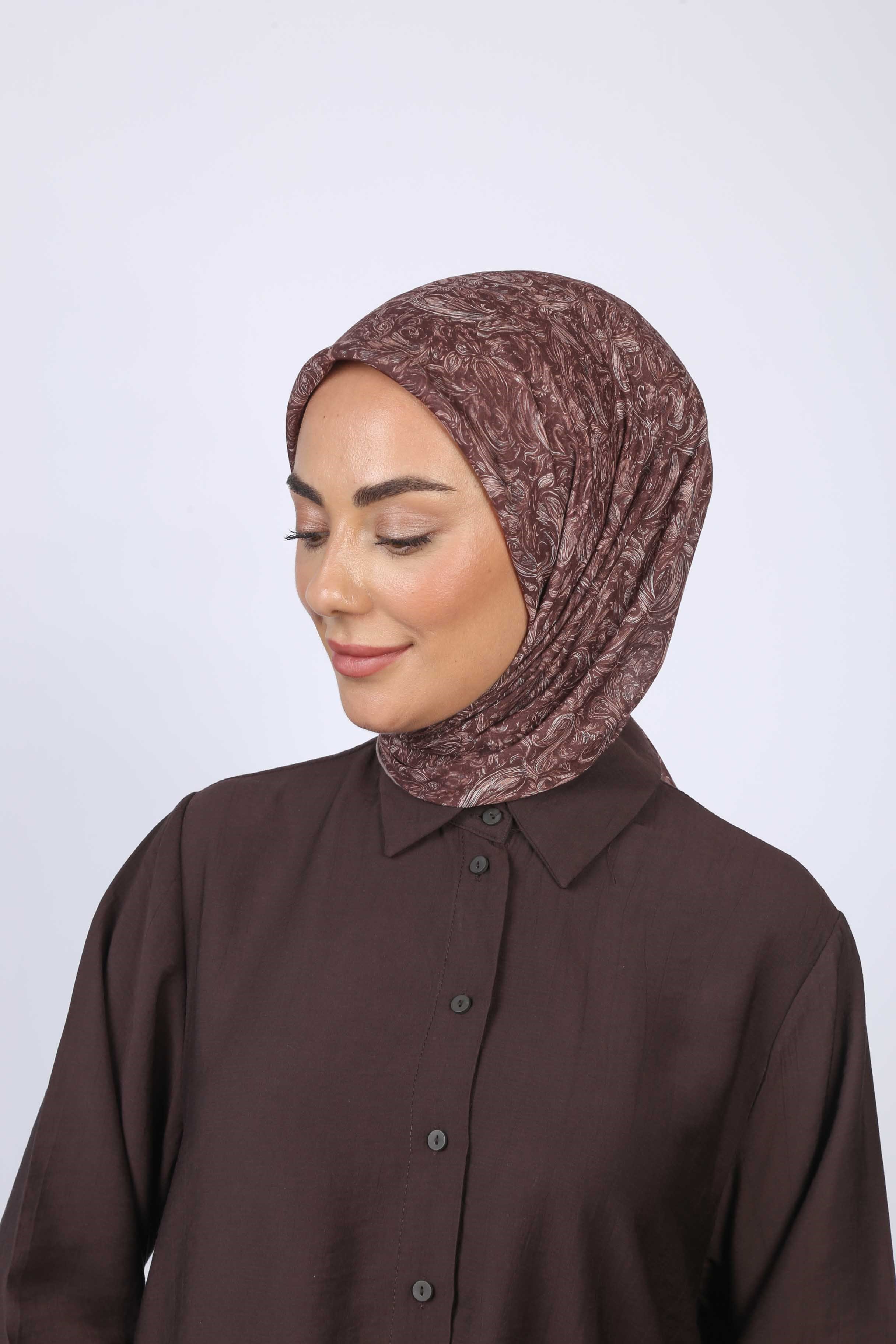Locella Pamuk Vual Eşarp-Kahve