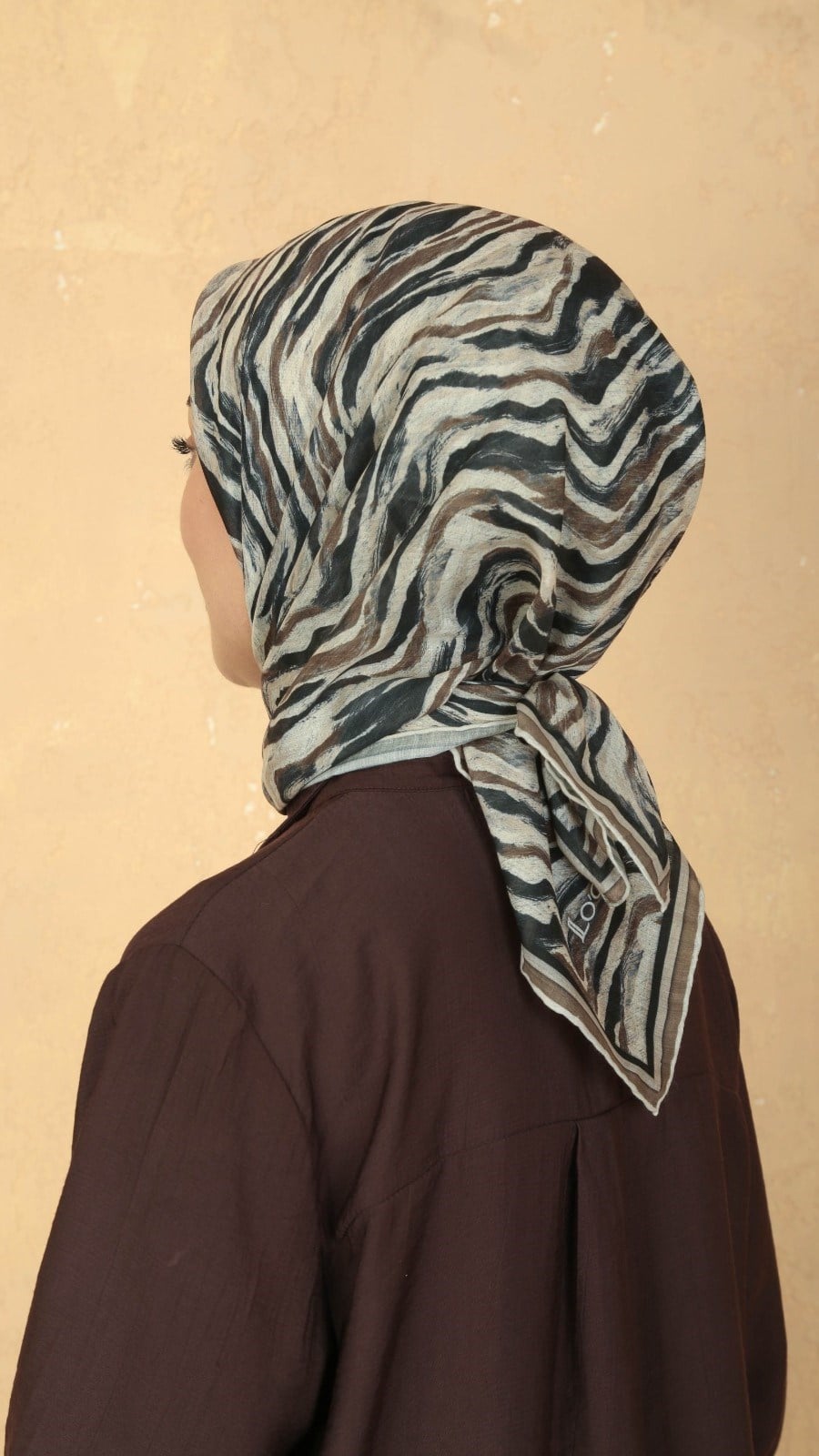 Locella Pamuk Vual Eşarp Siyah