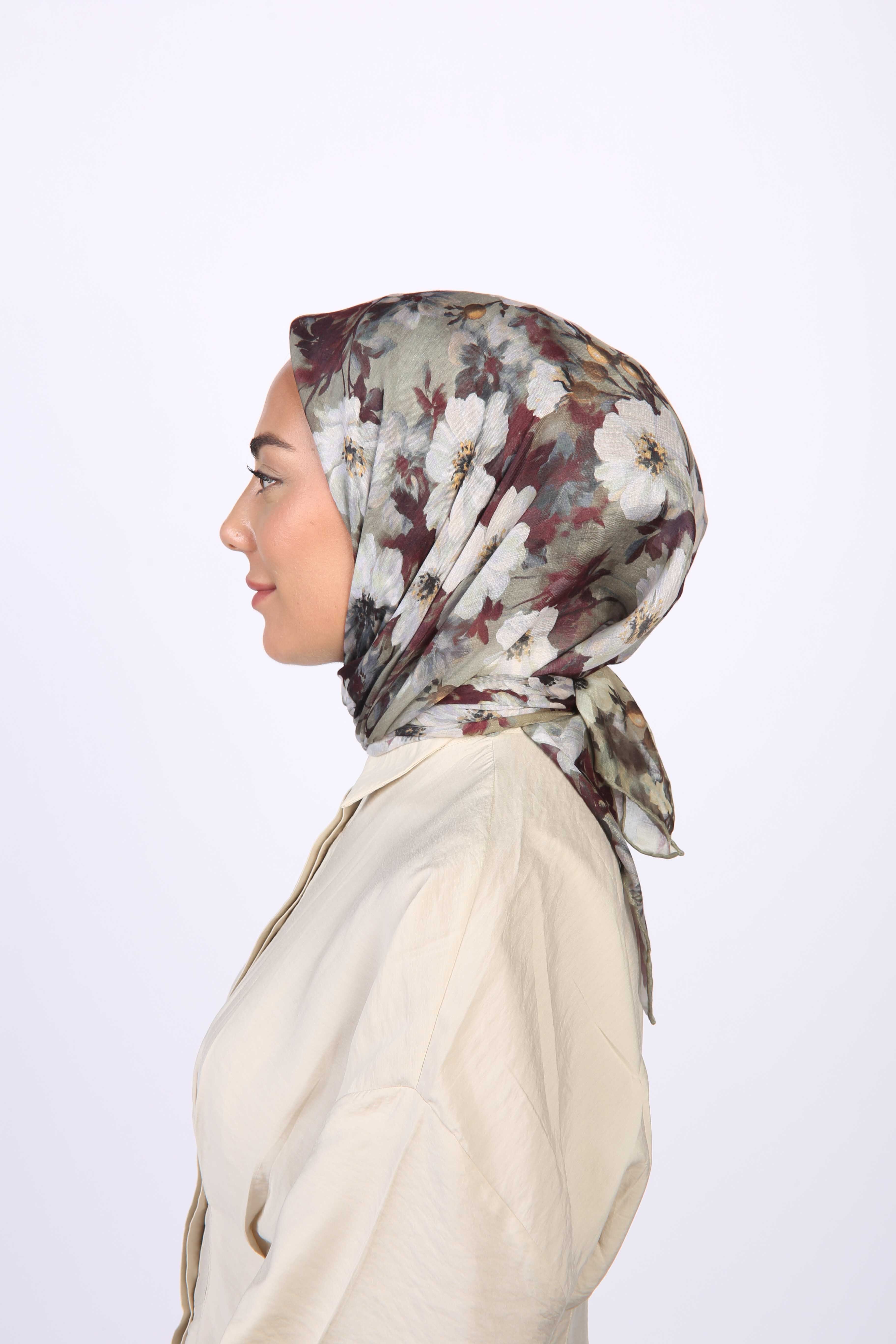 Locella Pamuk Vual Eşarp-Yeşil