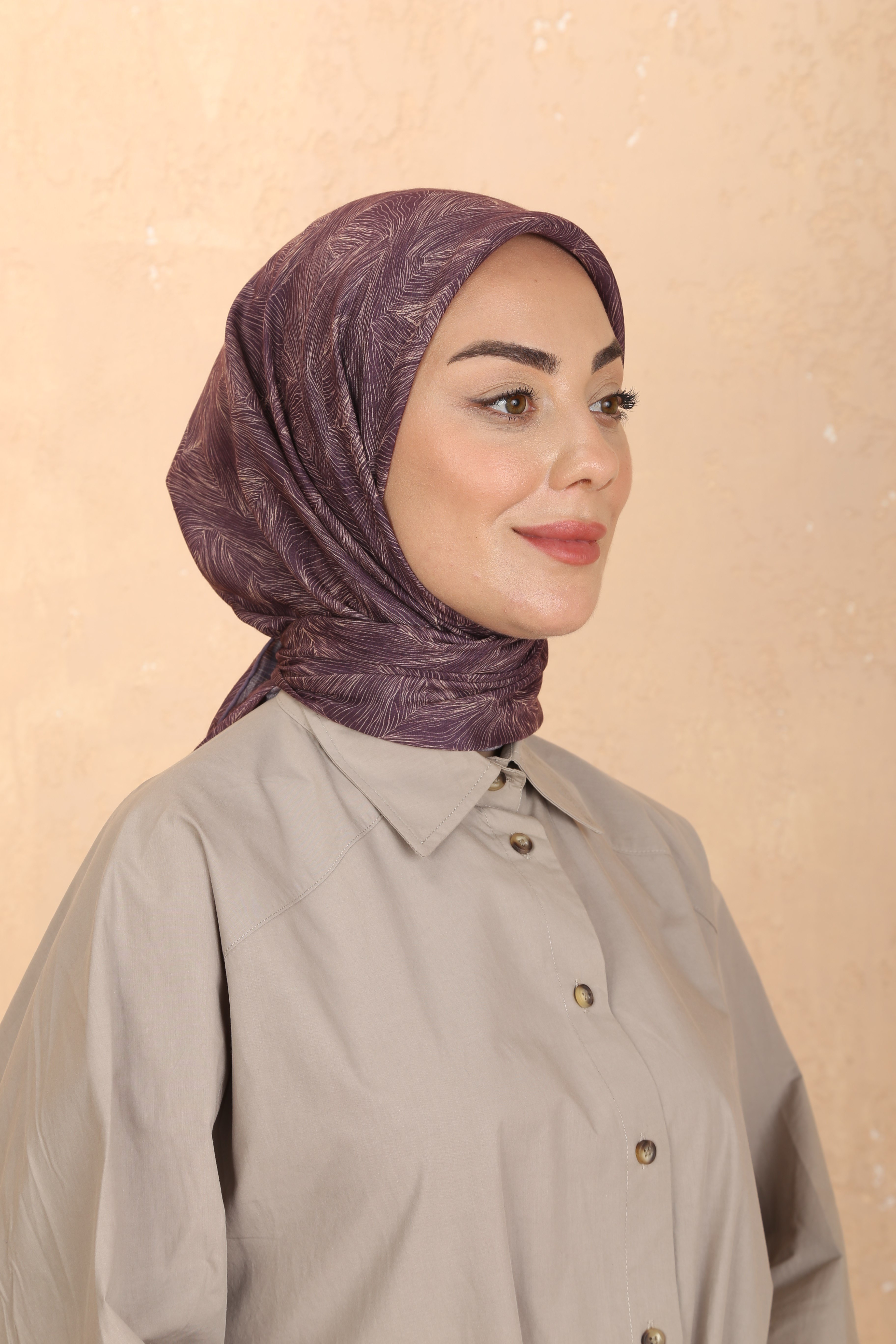Locella Pamuk Vual Eşarp Mürdüm