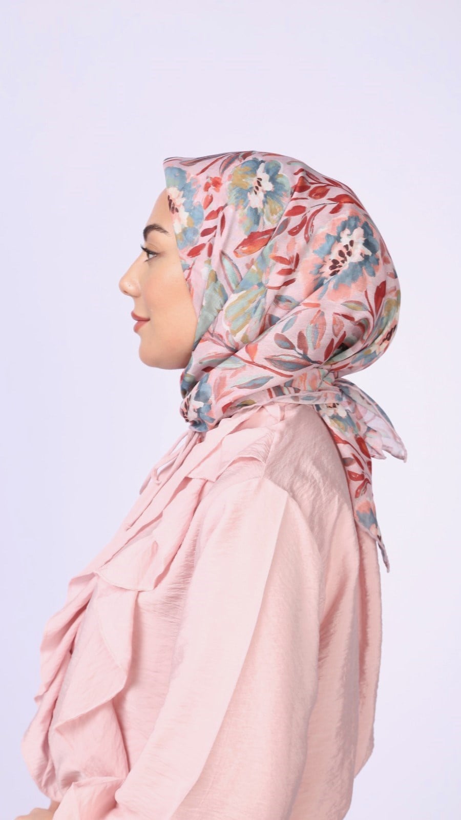 Locella Pamuk Vual Eşarp Soft Pembe