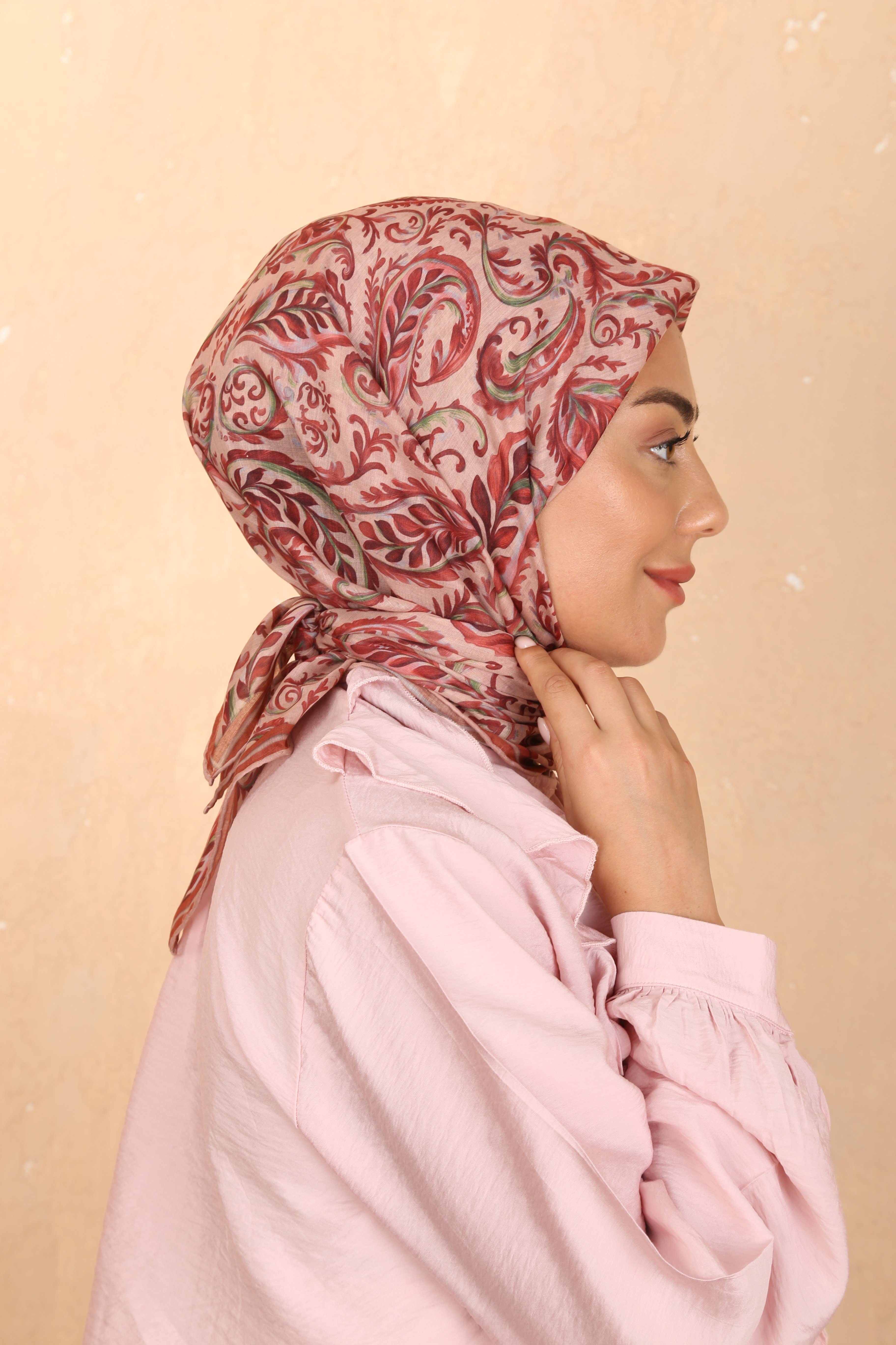 Locella Pamuk Vual Eşarp-Kiremit