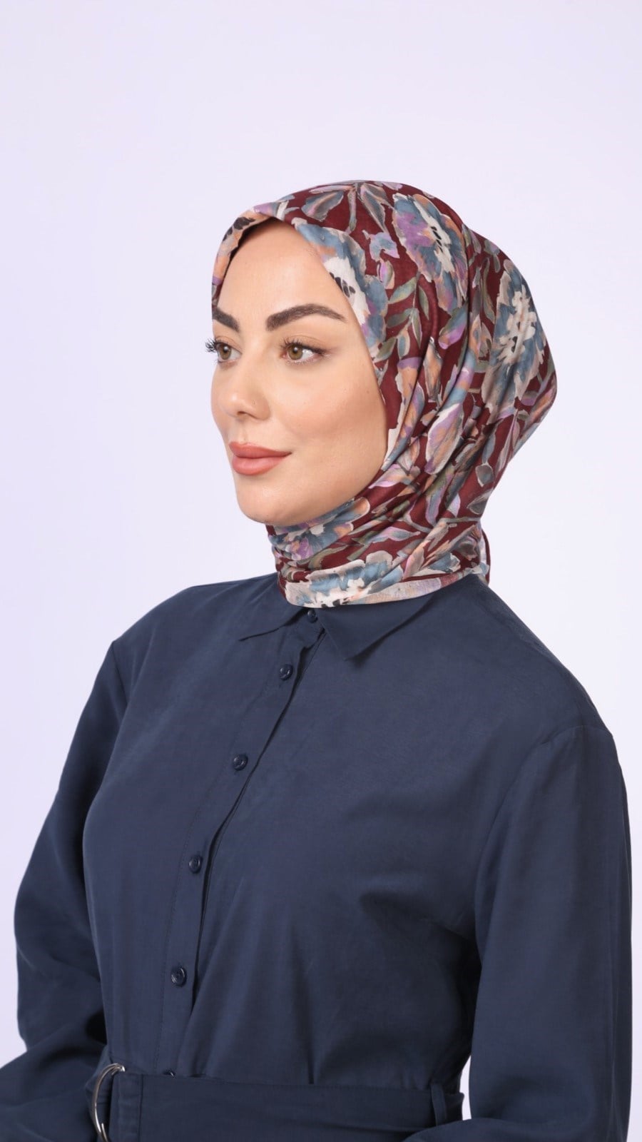Locella Pamuk Vual Eşarp Bordo