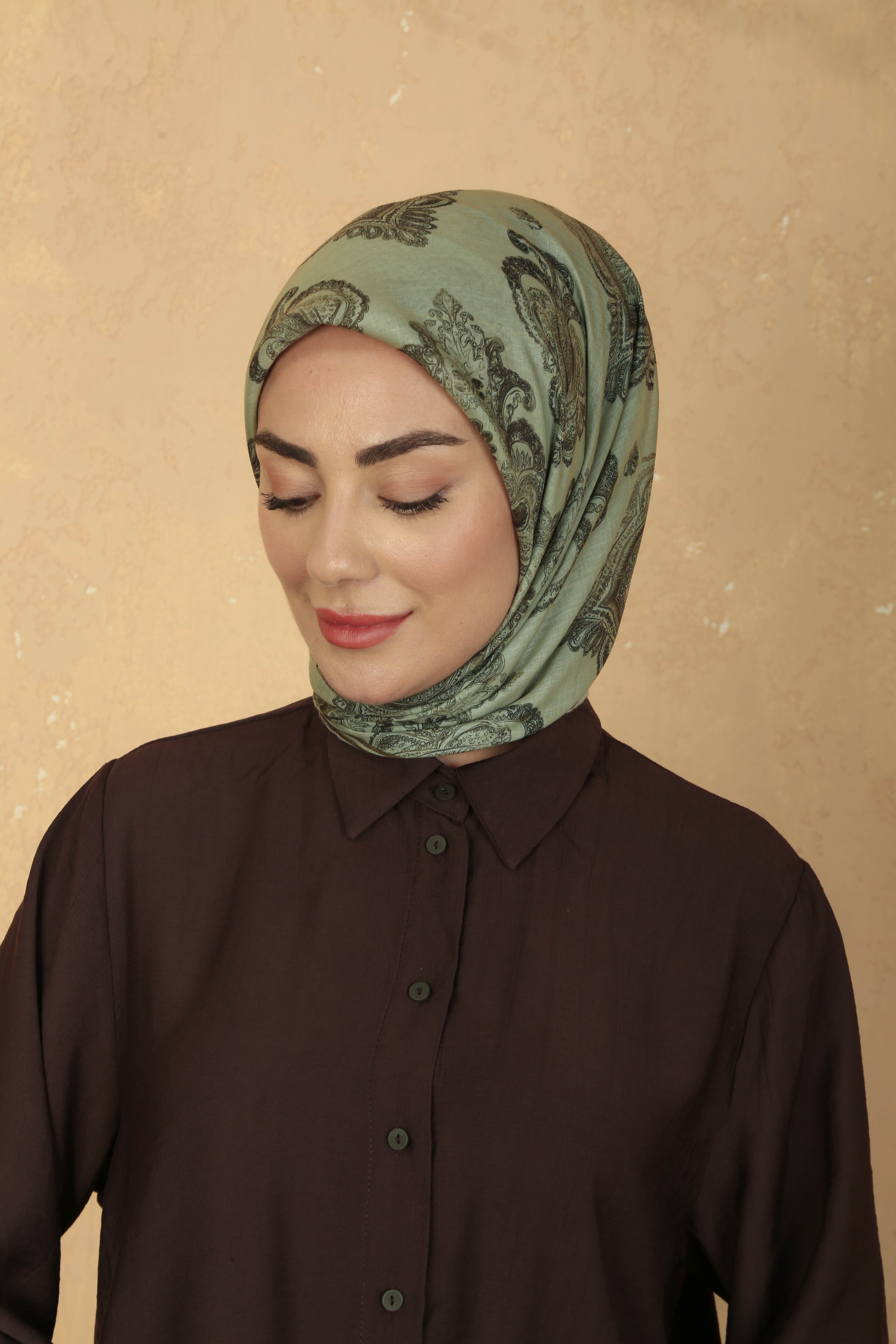 Locella Pamuk Vual Eşarp Yeşil