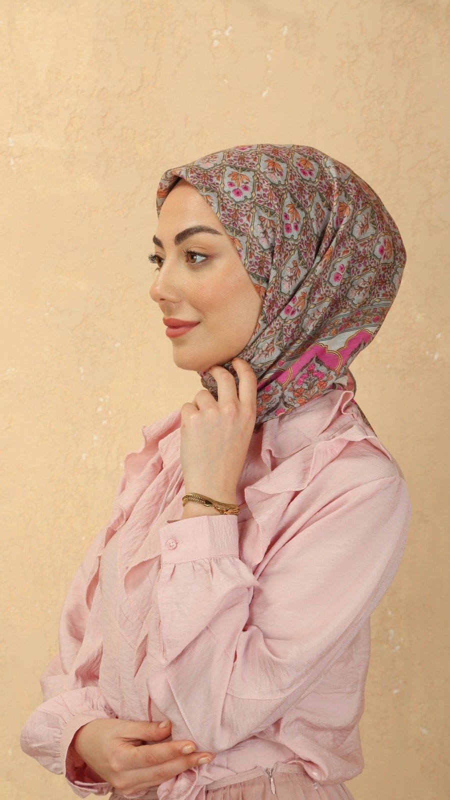 Locella Pamuk Vual Eşarp Pembe