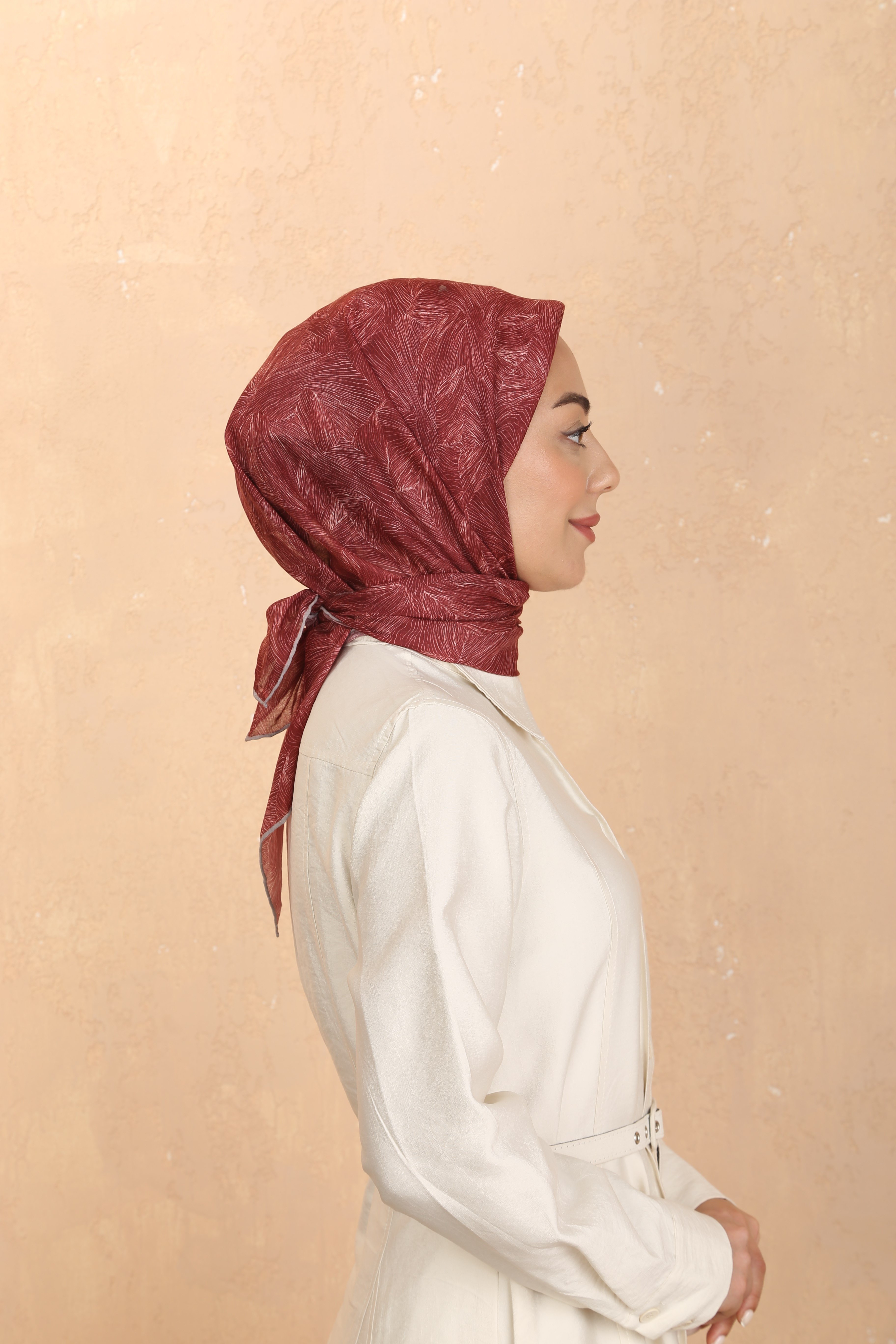 Locella Pamuk Vual Eşarp Bordo