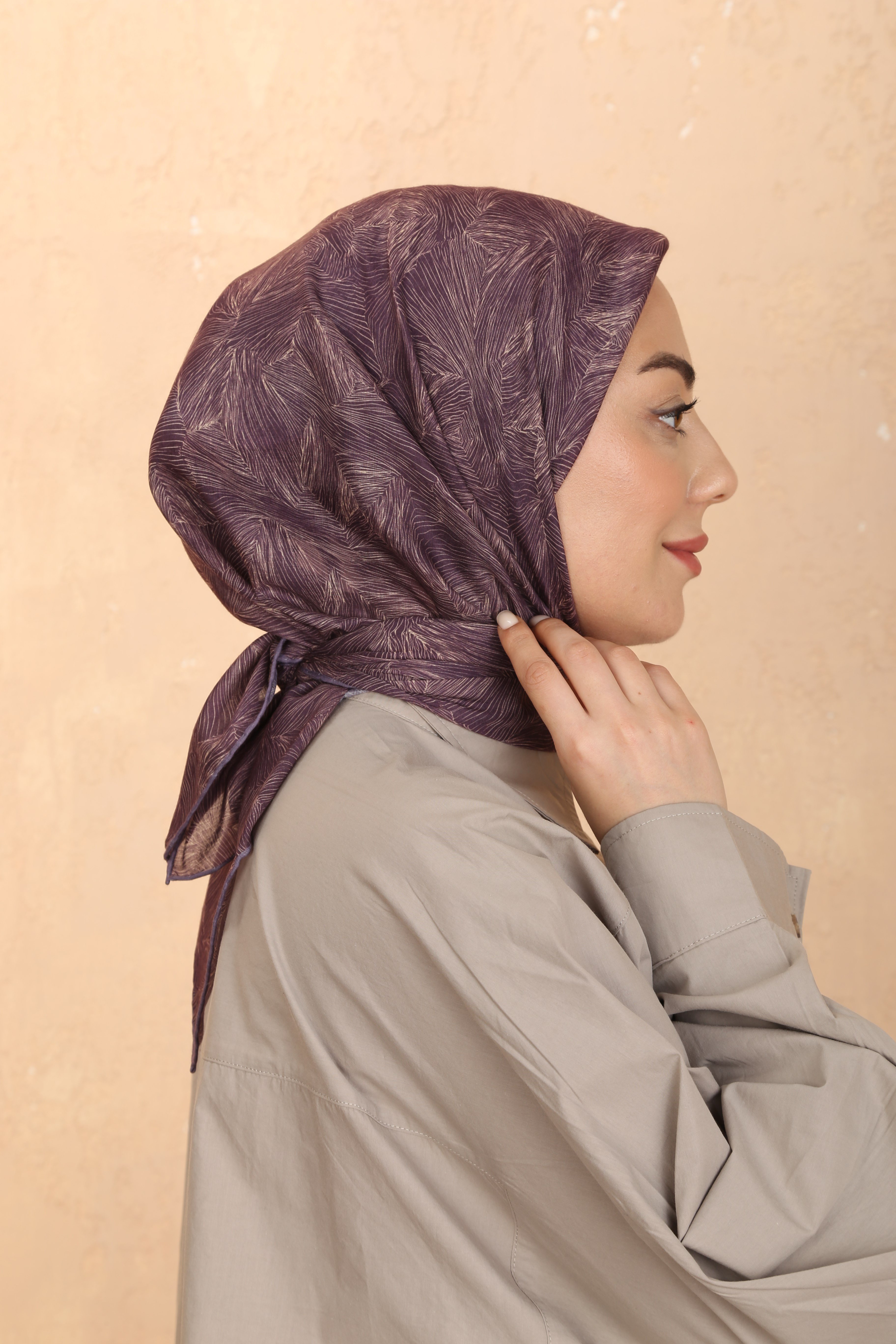Locella Pamuk Vual Eşarp Mürdüm