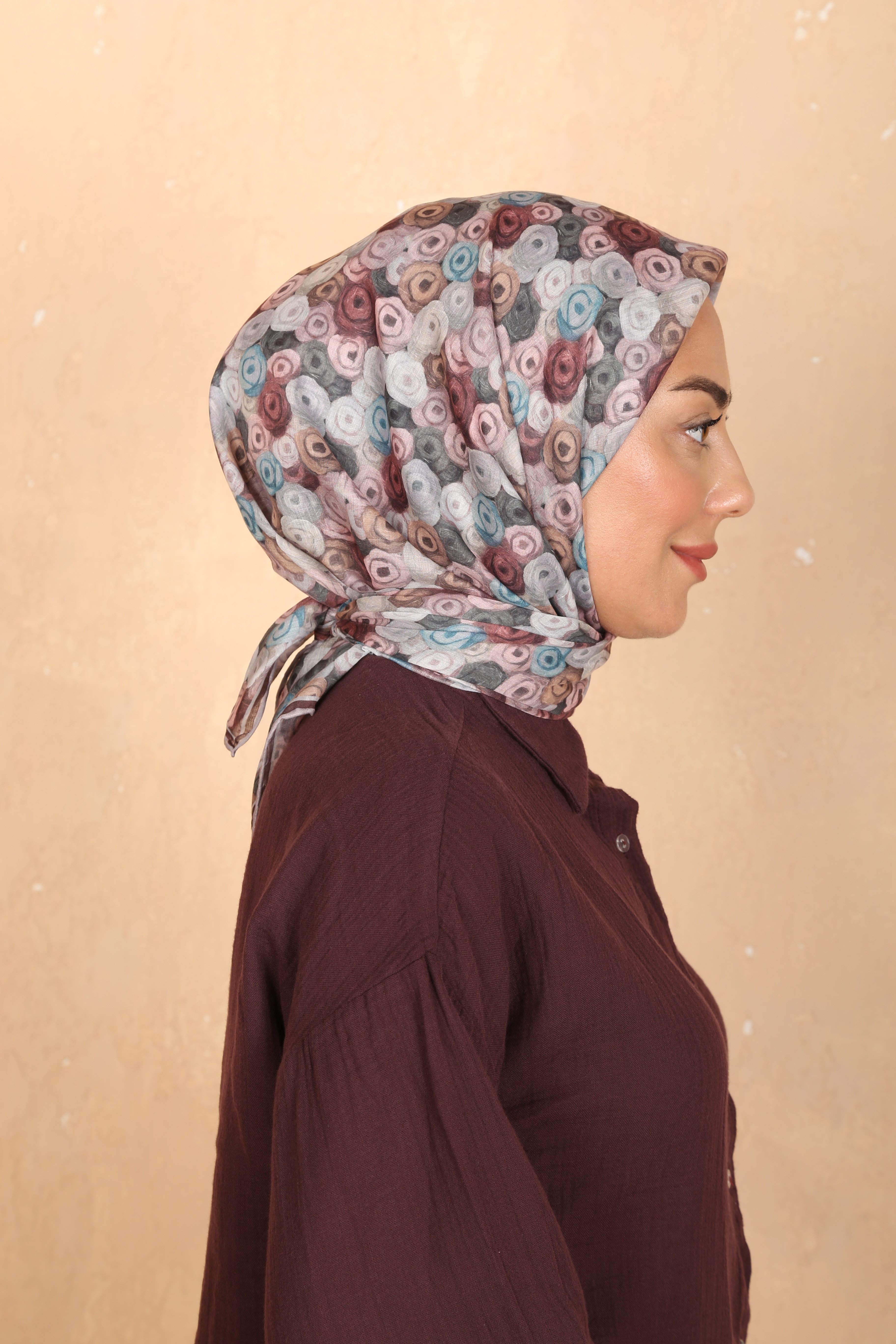 Locella Pamuk Vual Eşarp Mürdüm