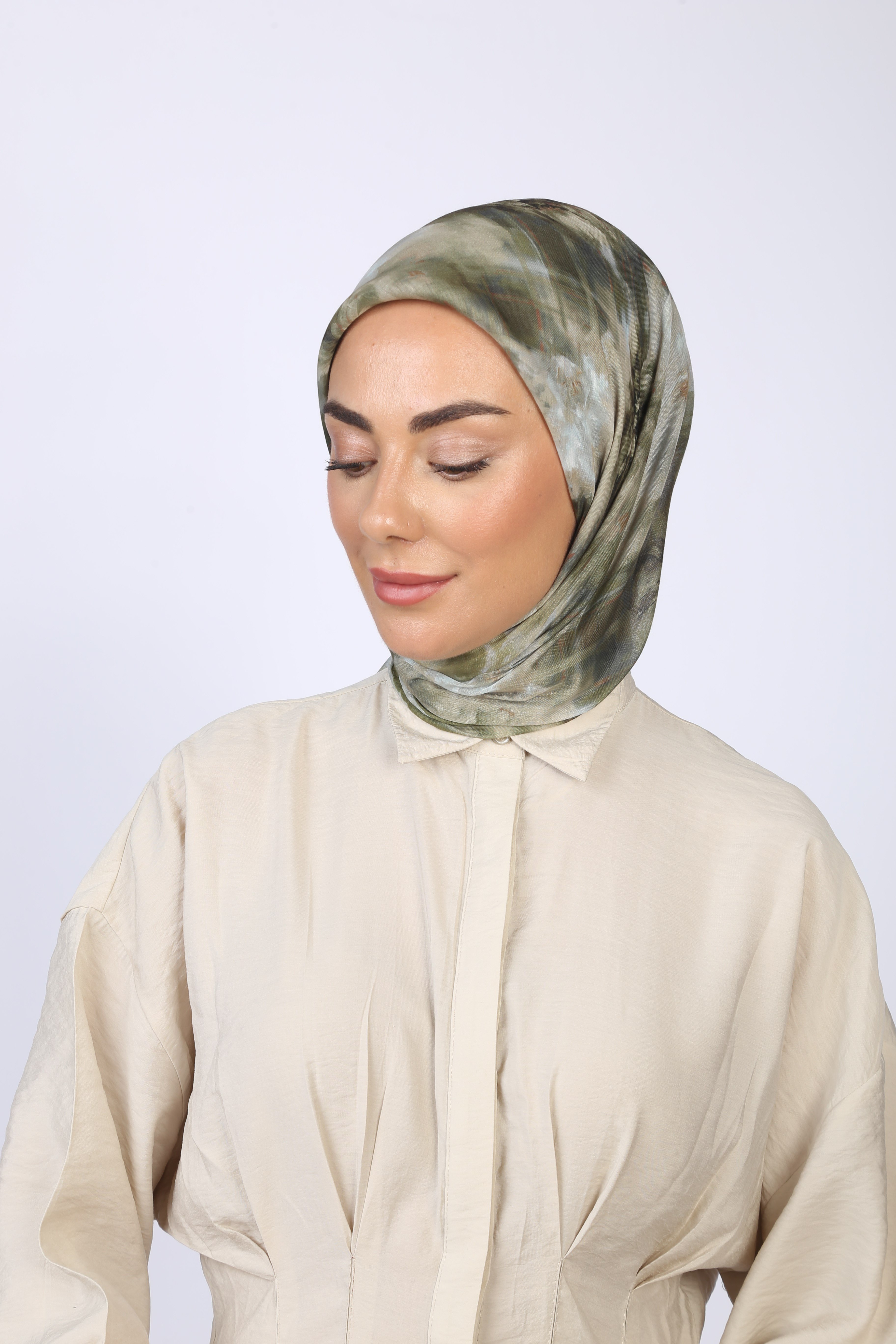 Locella Pamuk Vual Eşarp-Yeşil