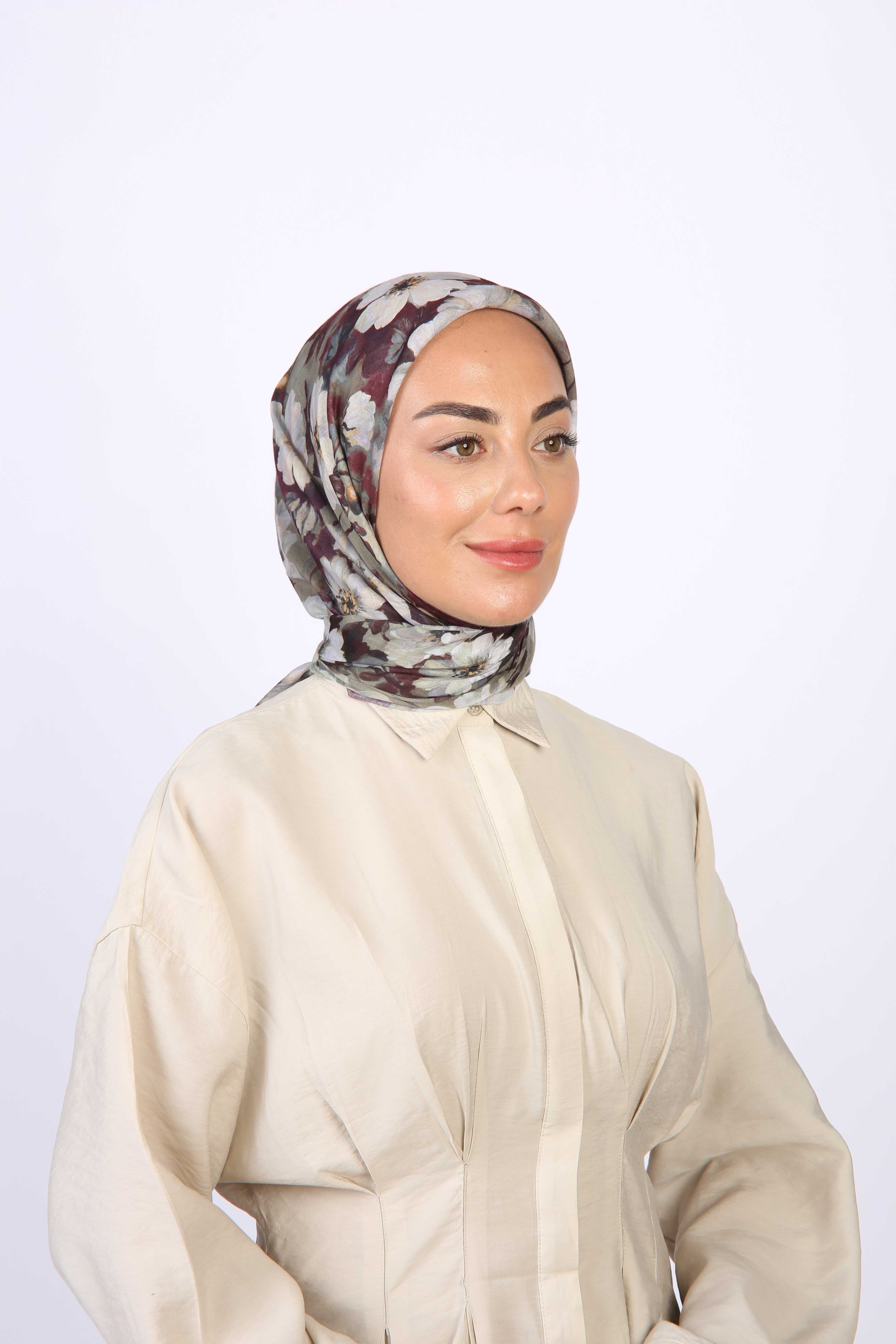 Locella Pamuk Vual Eşarp-Yeşil
