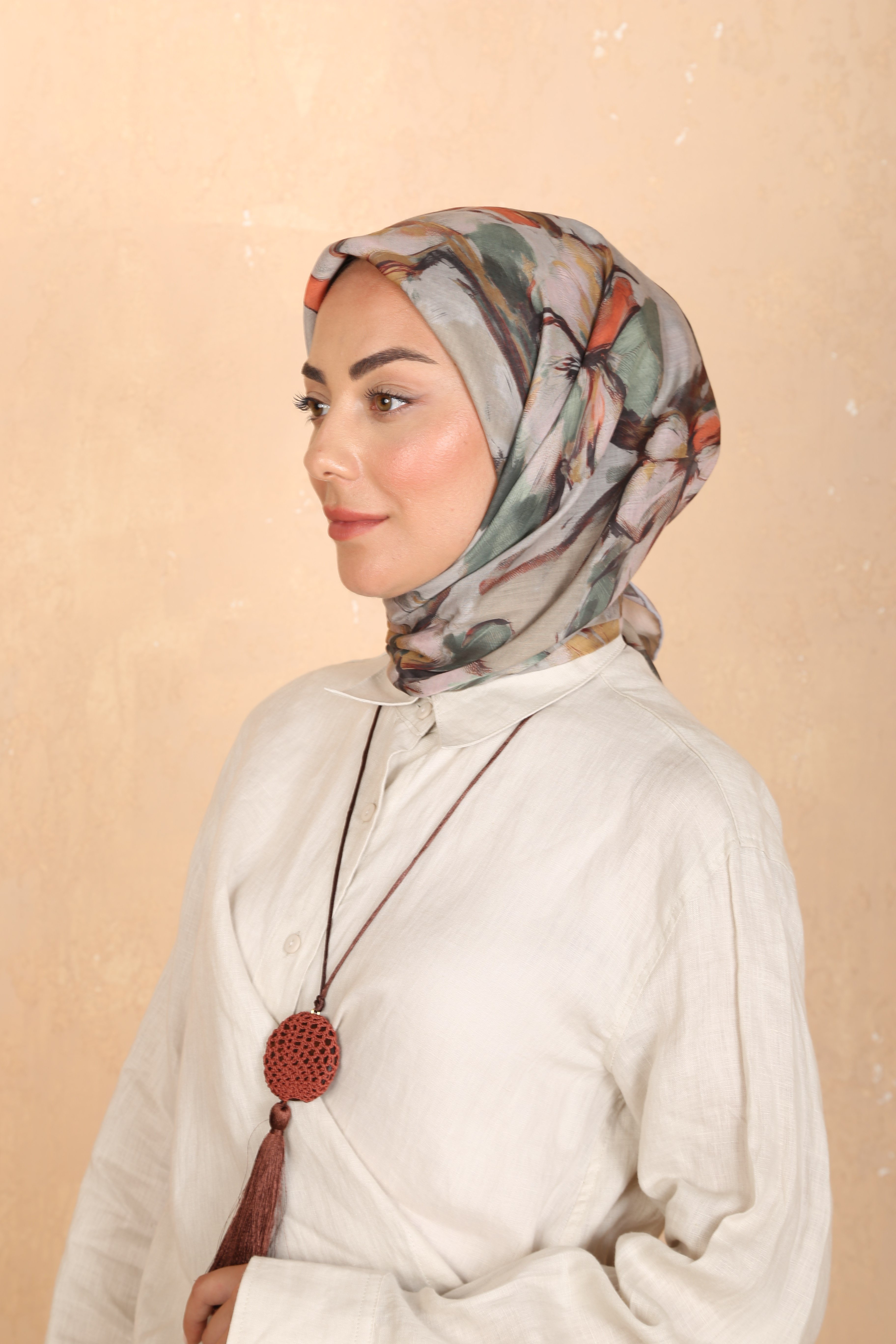 Locella Pamuk Vual Eşarp Taş