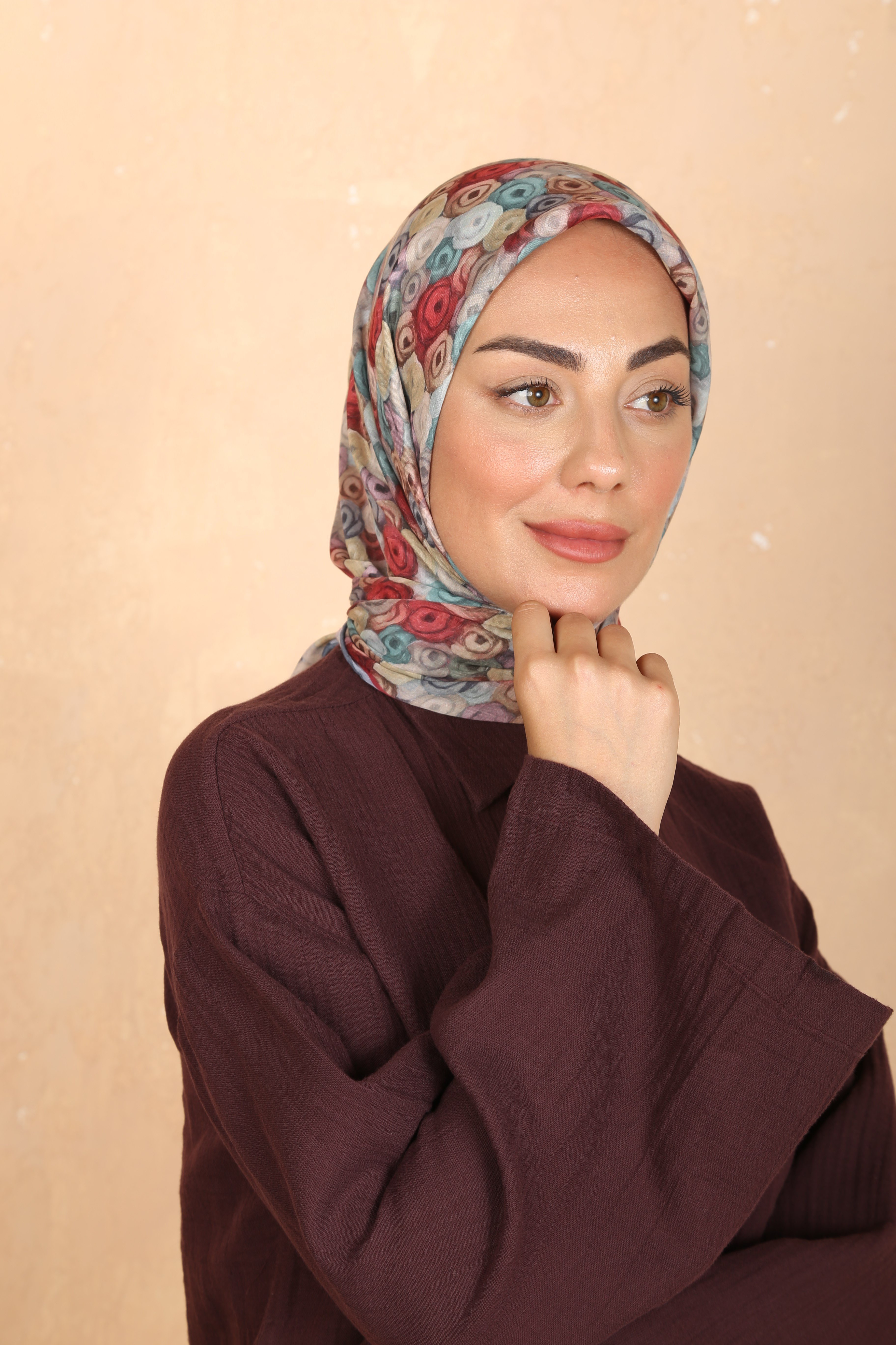 Locella Pamuk Vual Eşarp-Kırmızı