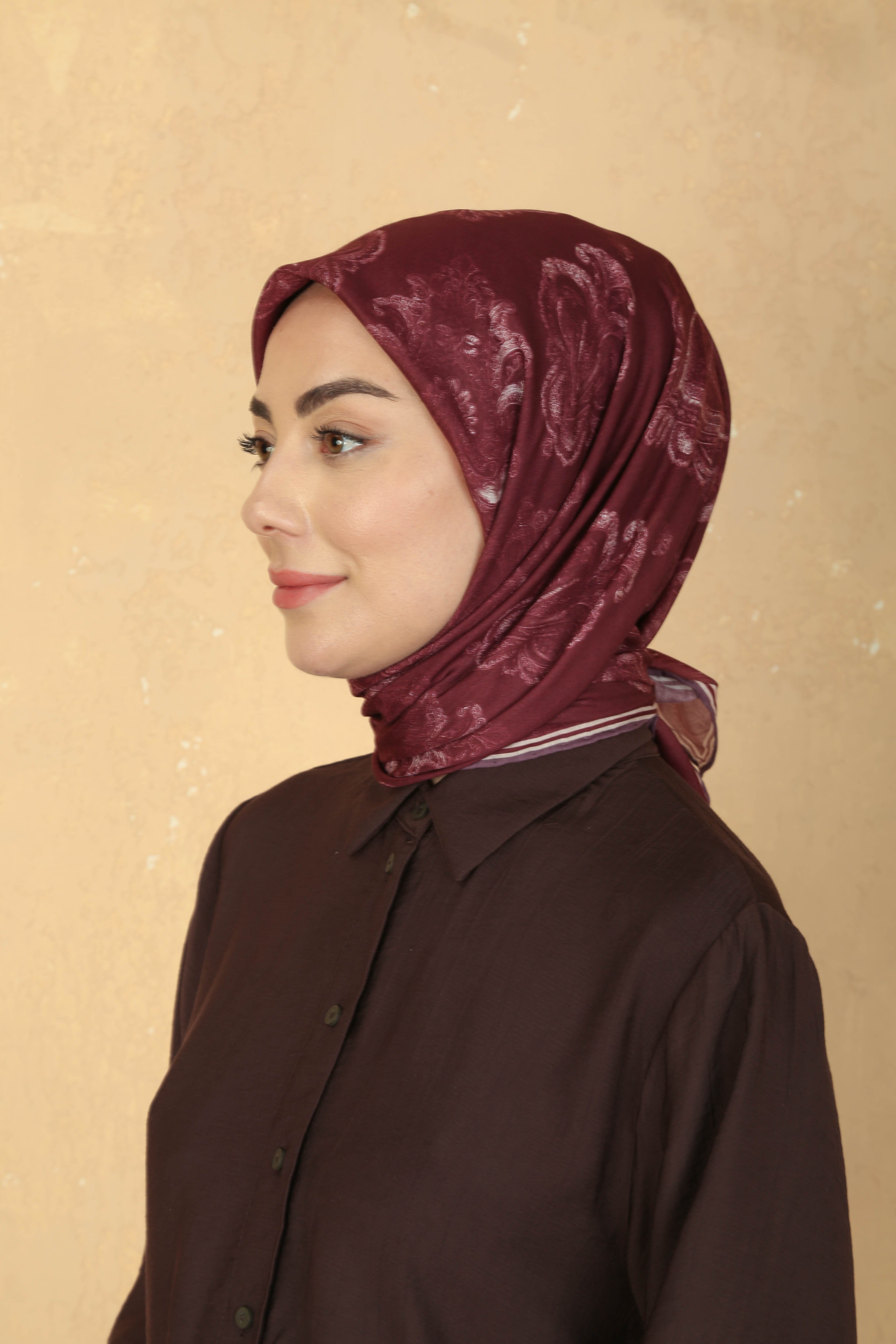Locella Pamuk Vual Eşarp Bordo