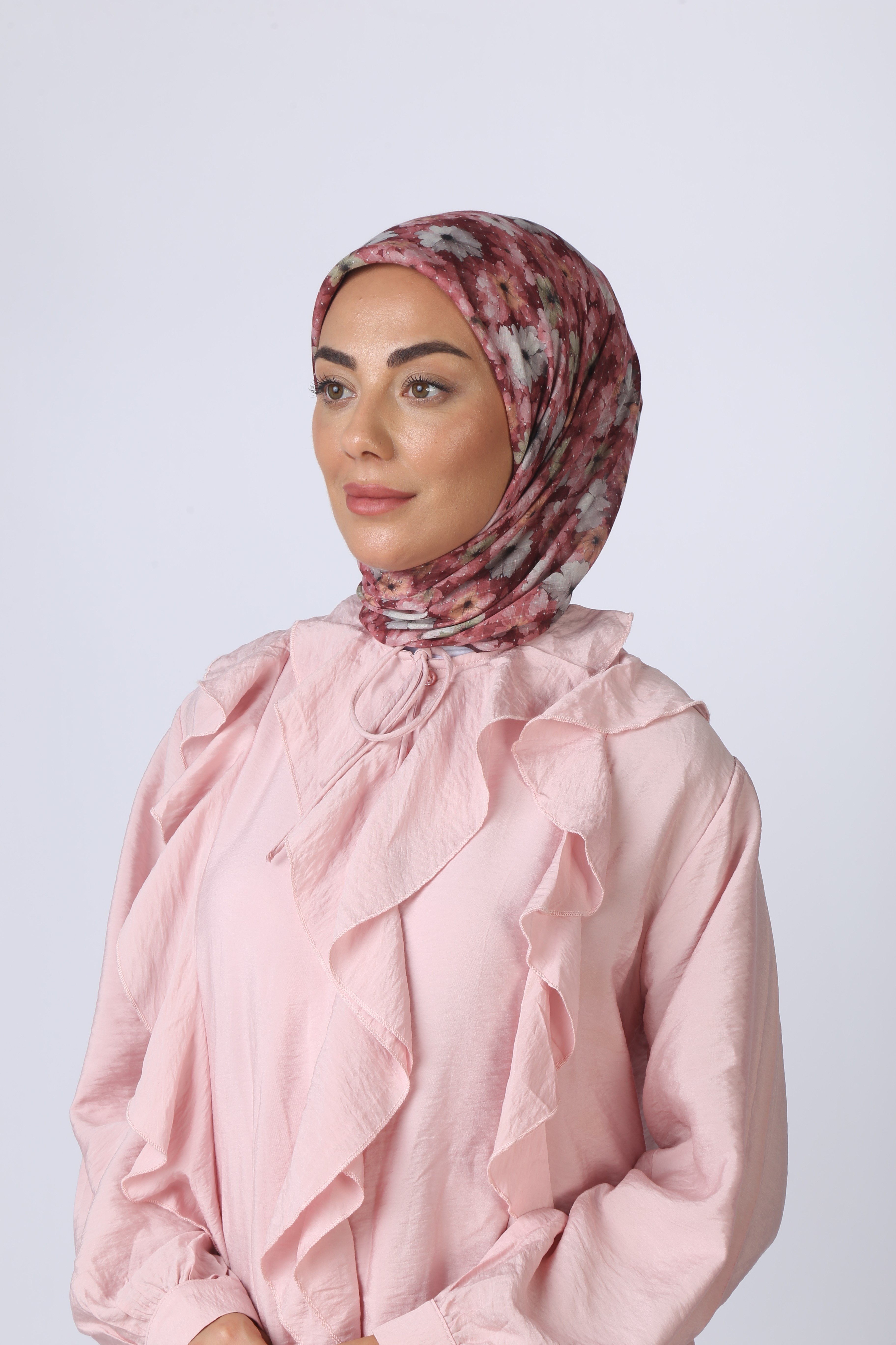 Locella Pamuk Vual Eşarp-Kırmızı