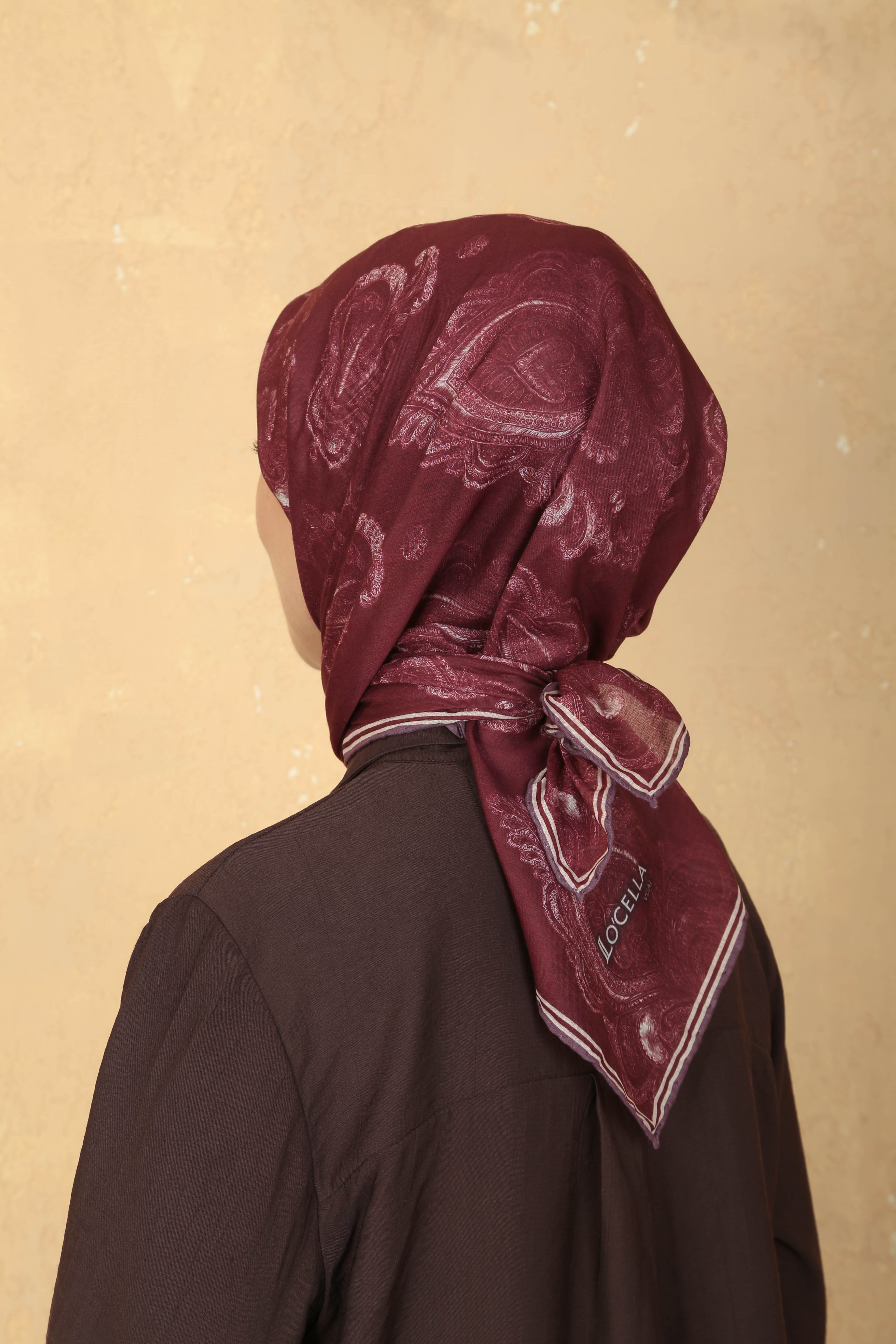 Locella Pamuk Vual Eşarp Bordo