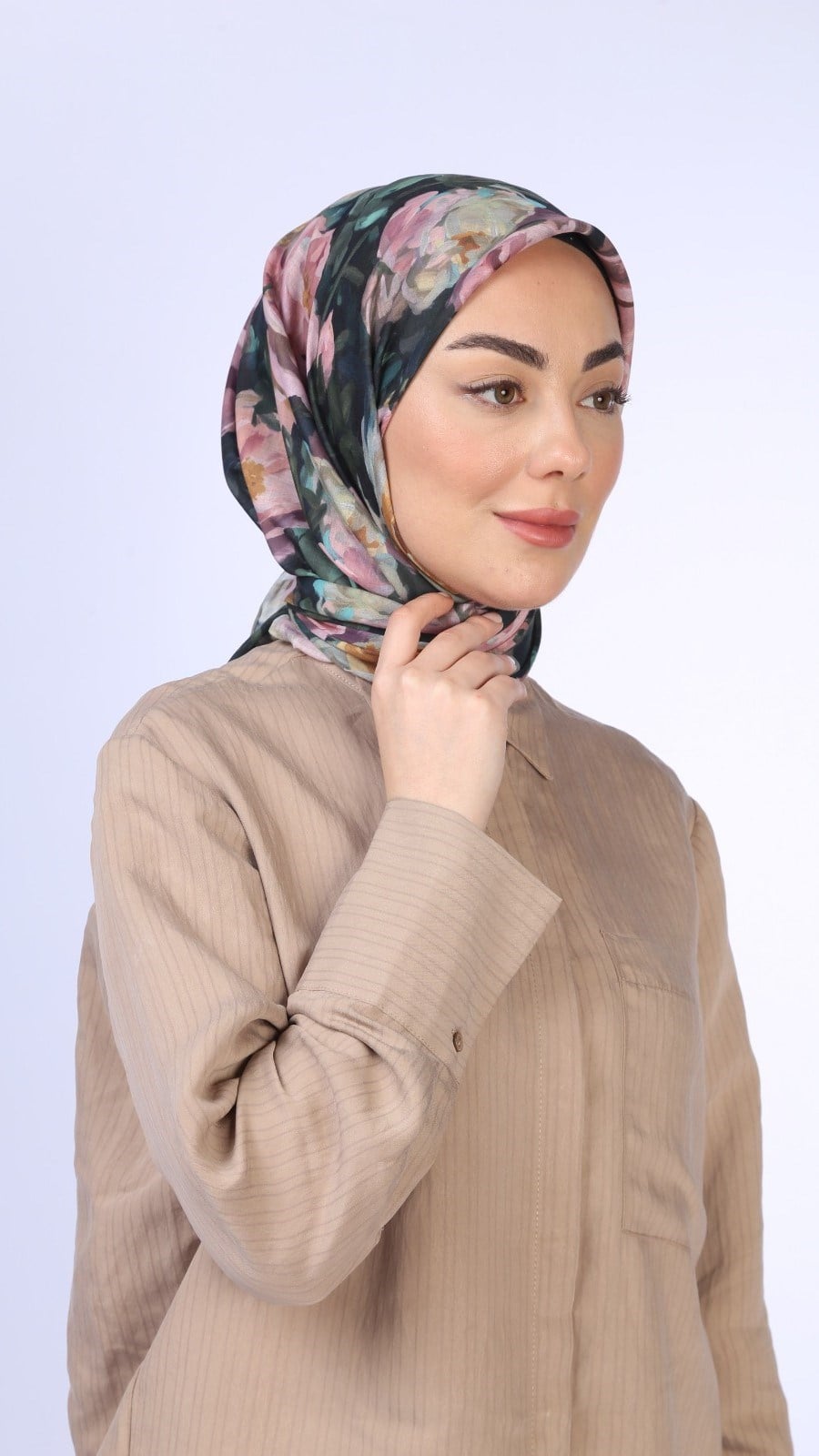 Locella Pamuk Vual Eşarp Koyu Yeşil