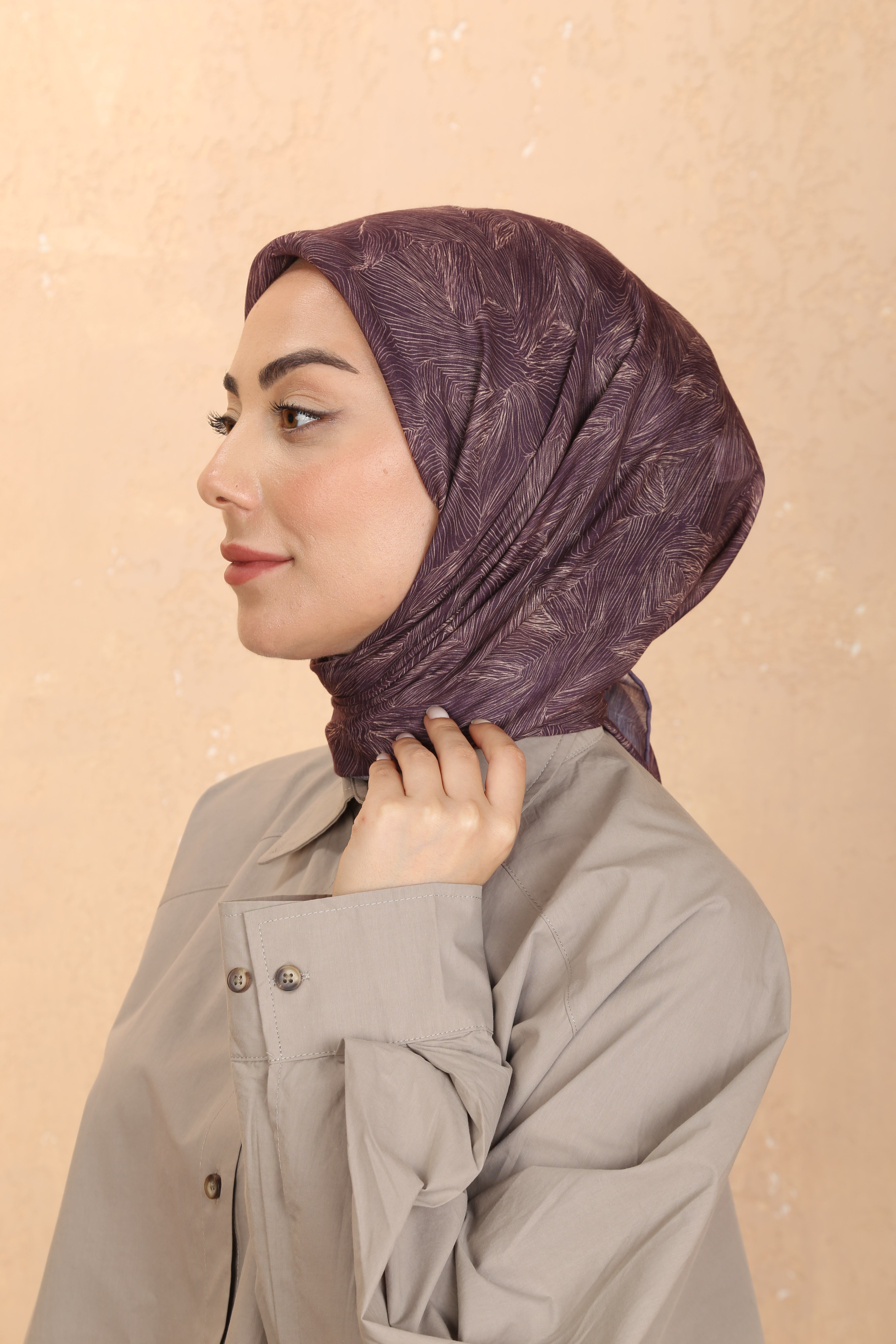 Locella Pamuk Vual Eşarp Mürdüm