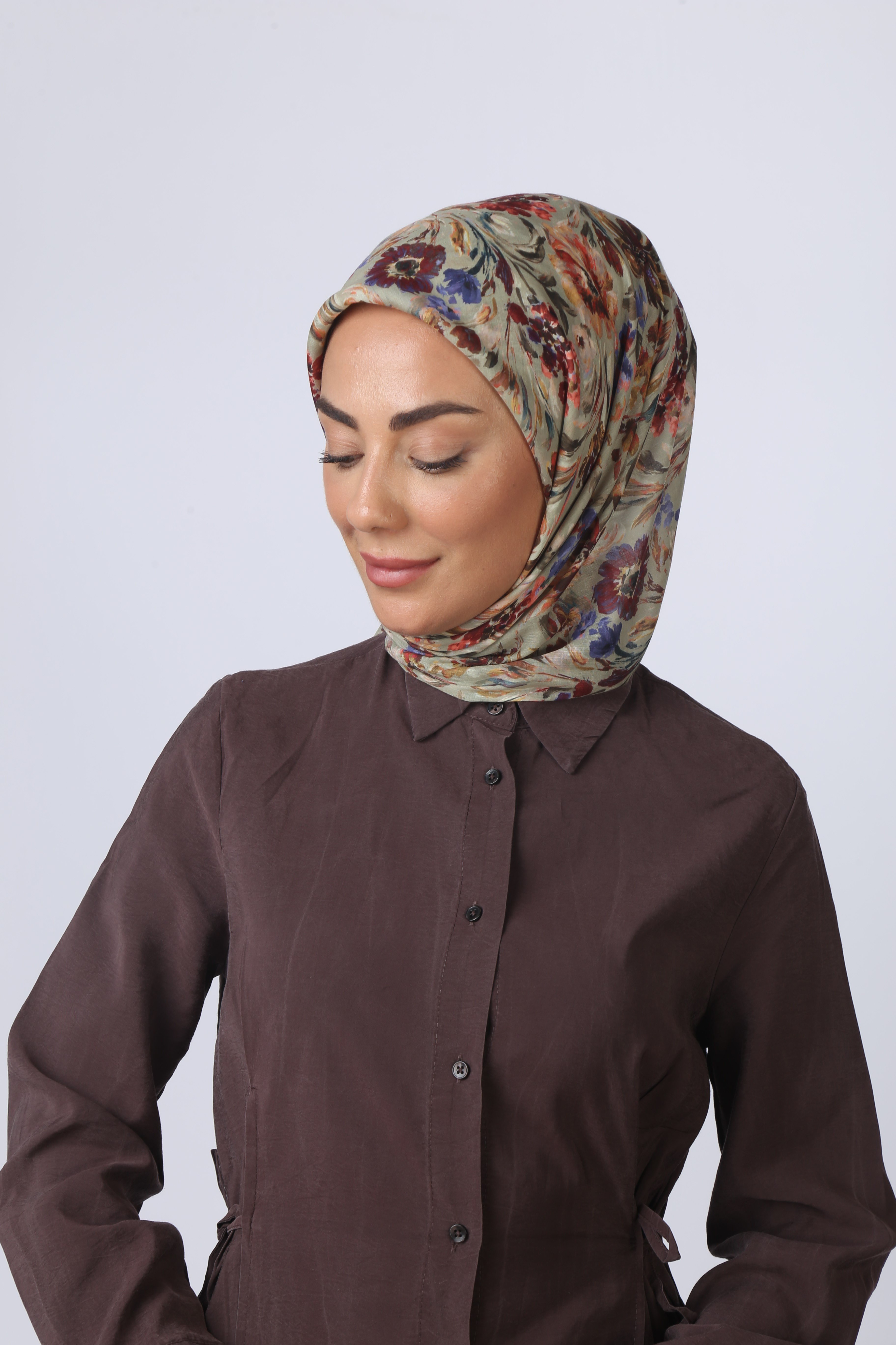 Locella Pamuk Vual Eşarp-Yeşil