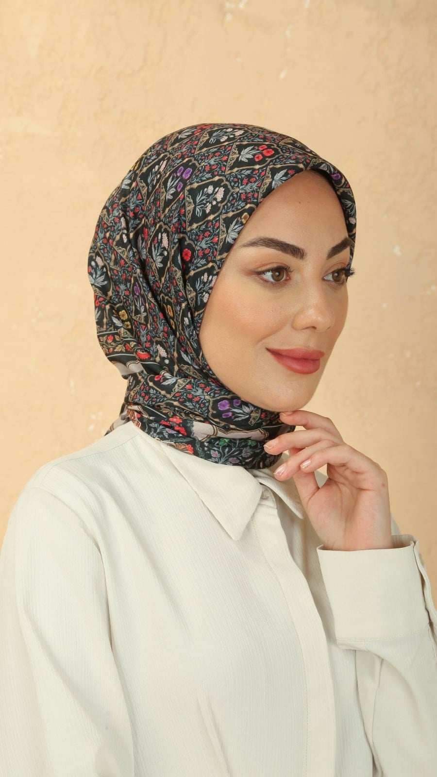 Locella Pamuk Vual Eşarp Siyah