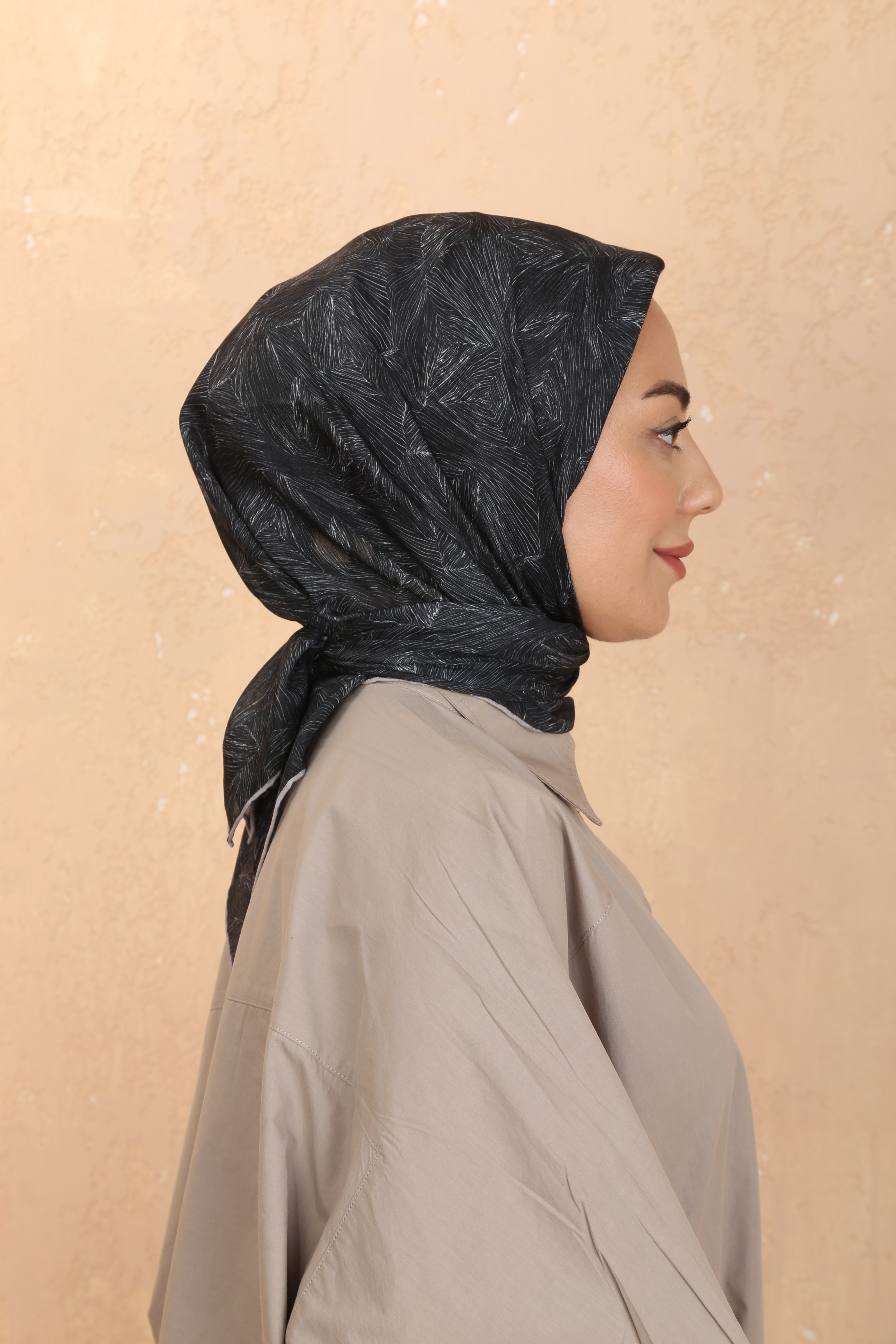 Locella Pamuk Vual Eşarp Siyah