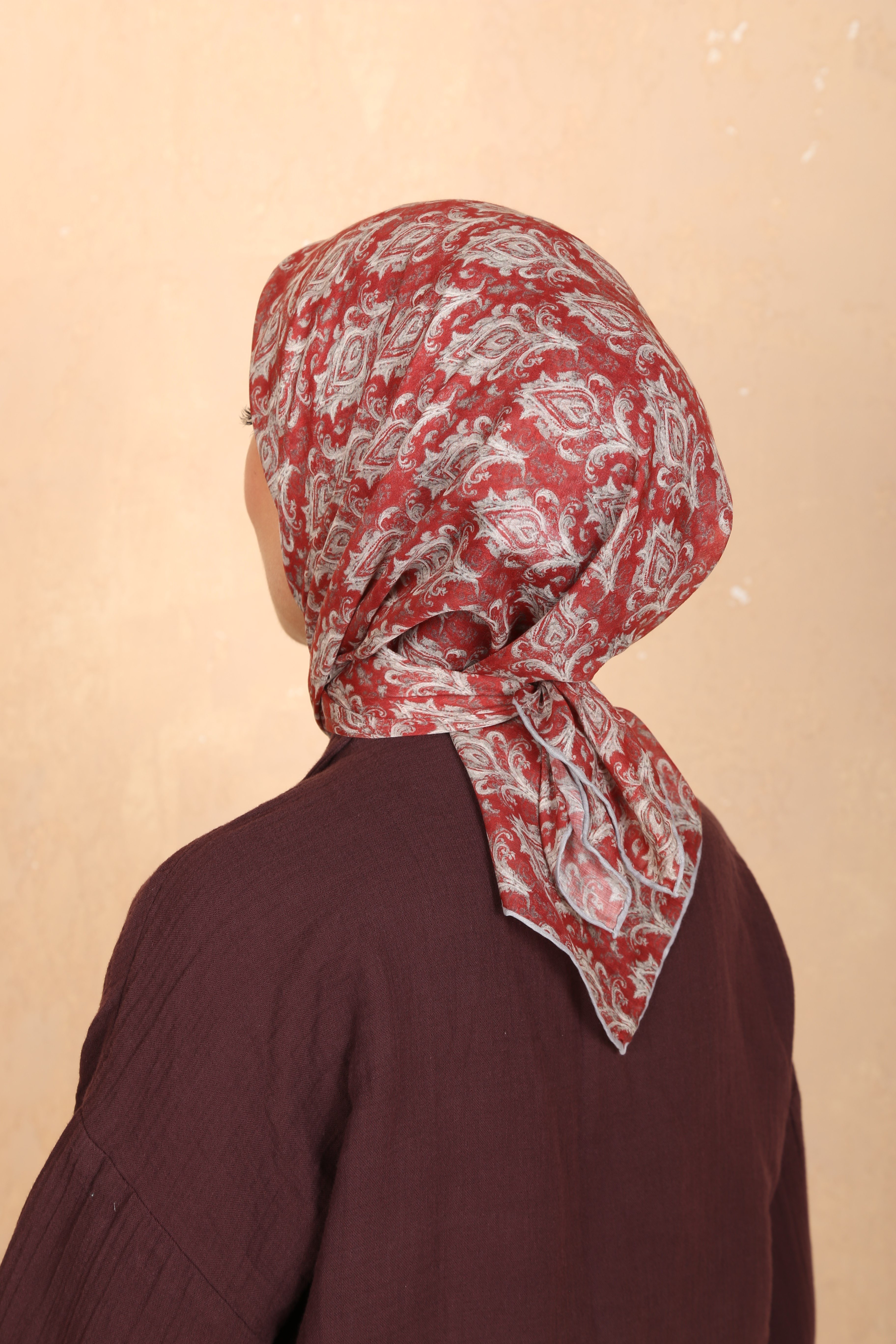 Locella Pamuk Vual Eşarp Kırmızı