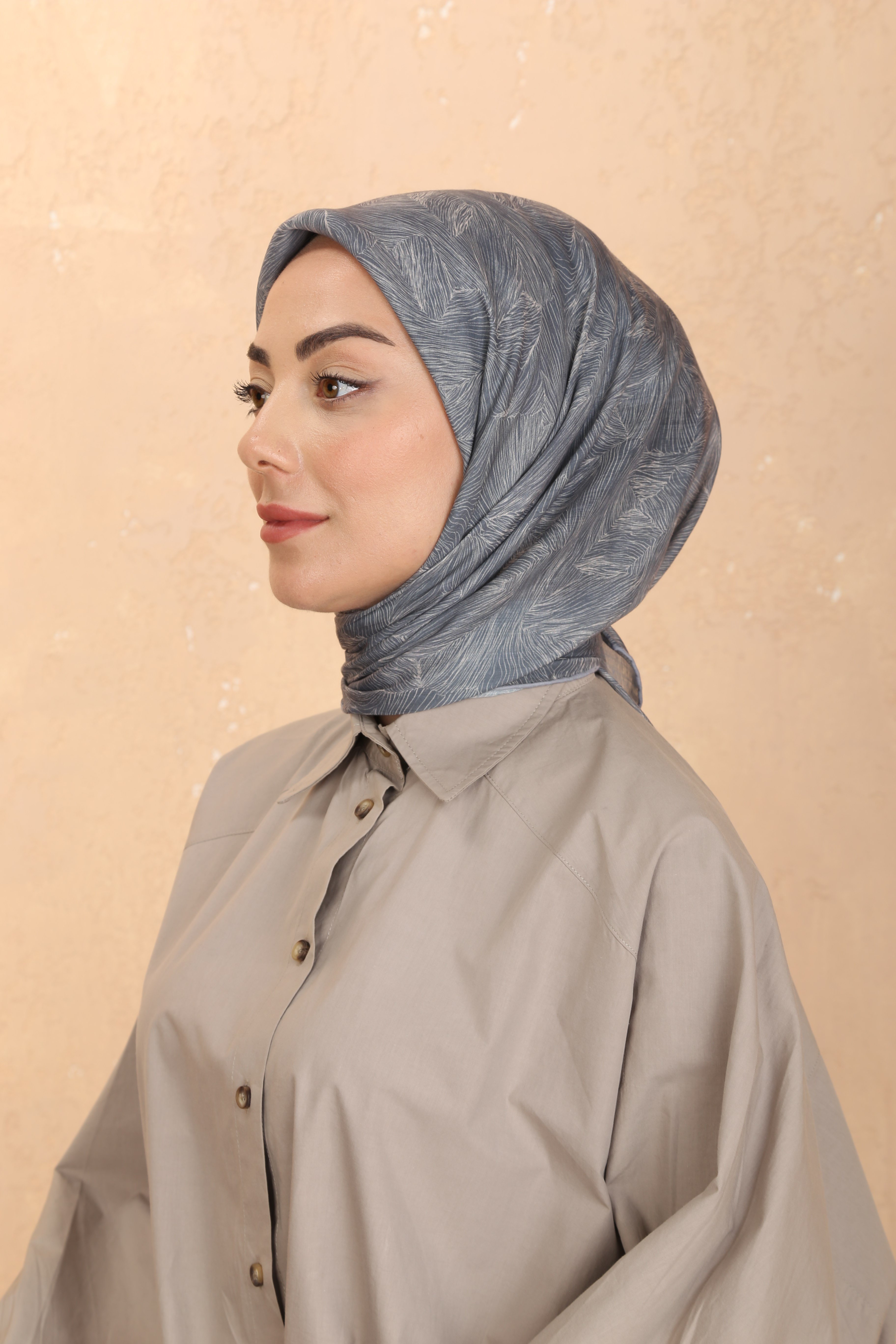 Locella Pamuk Vual Eşarp Gri