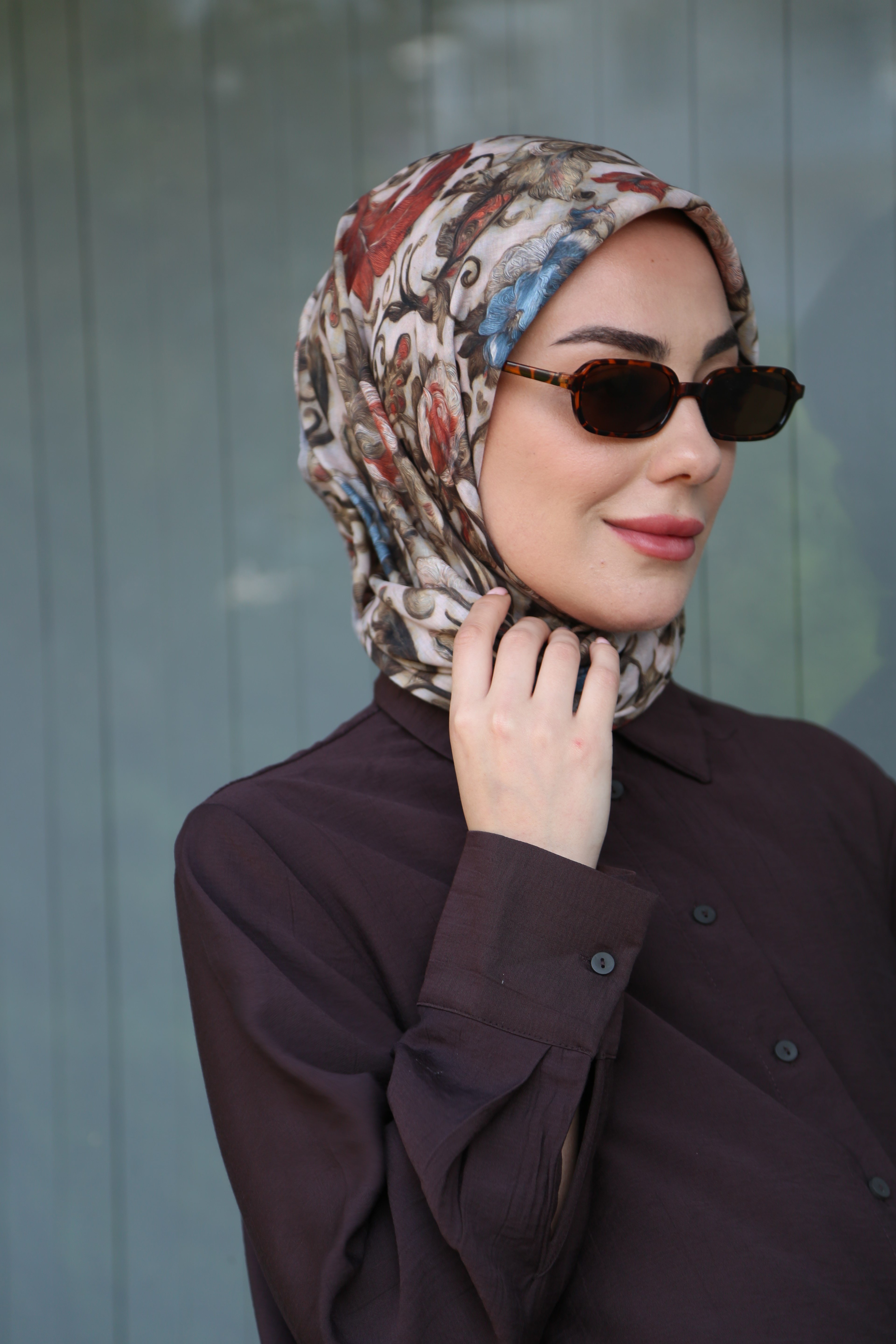 Locella Pamuk Vual Eşarp Taş