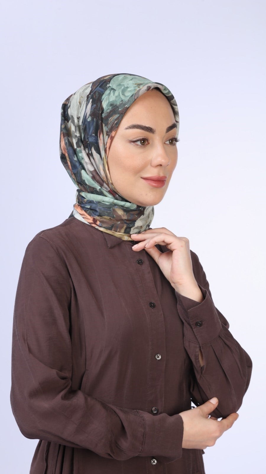 Locella Pamuk Vual Eşarp Yeşil