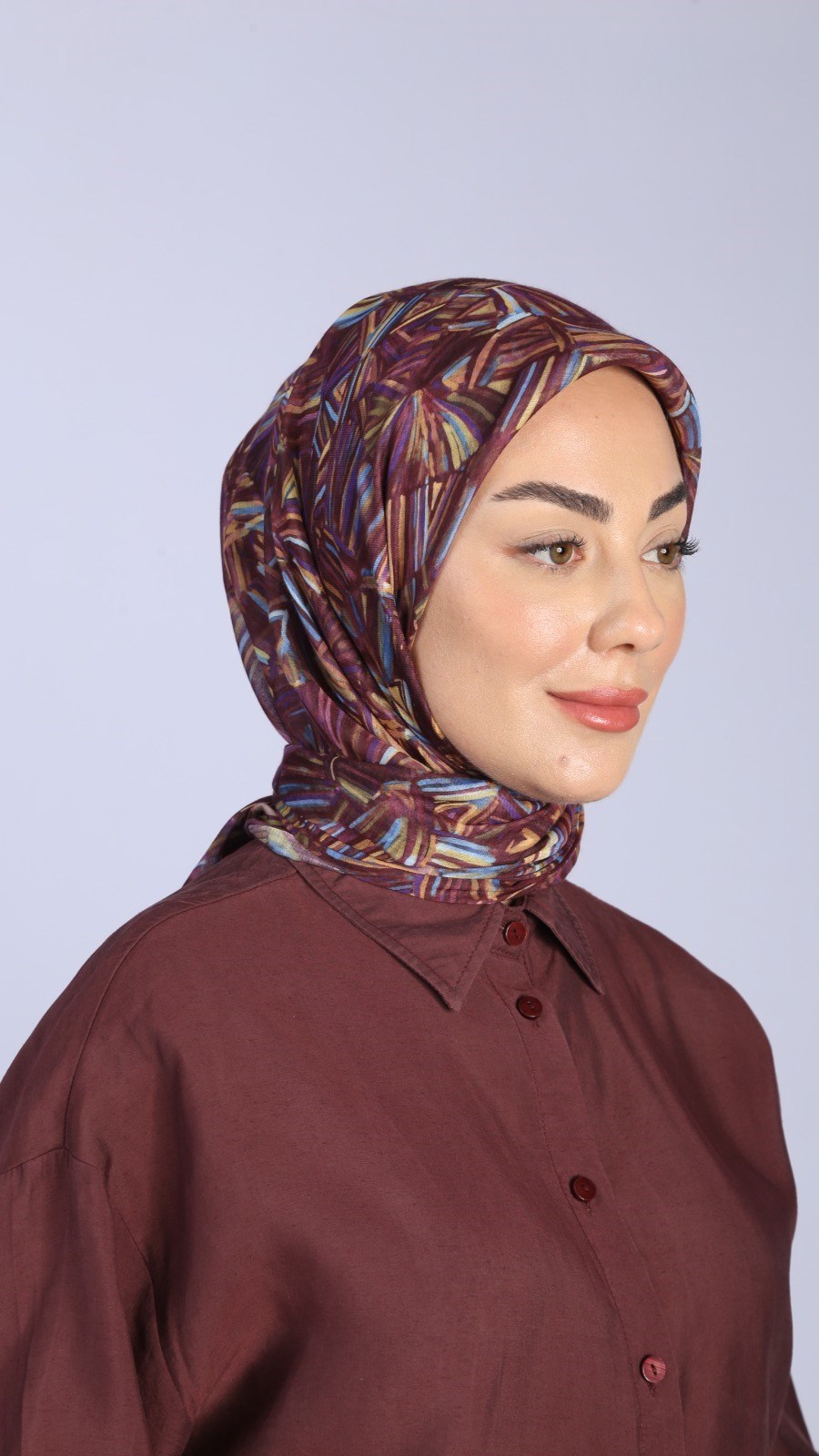 Locella Pamuk Vual Eşarp Mürdüm