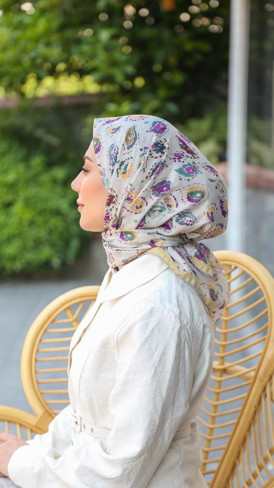 Locella Pamuk Vual Eşarp Sarı-1