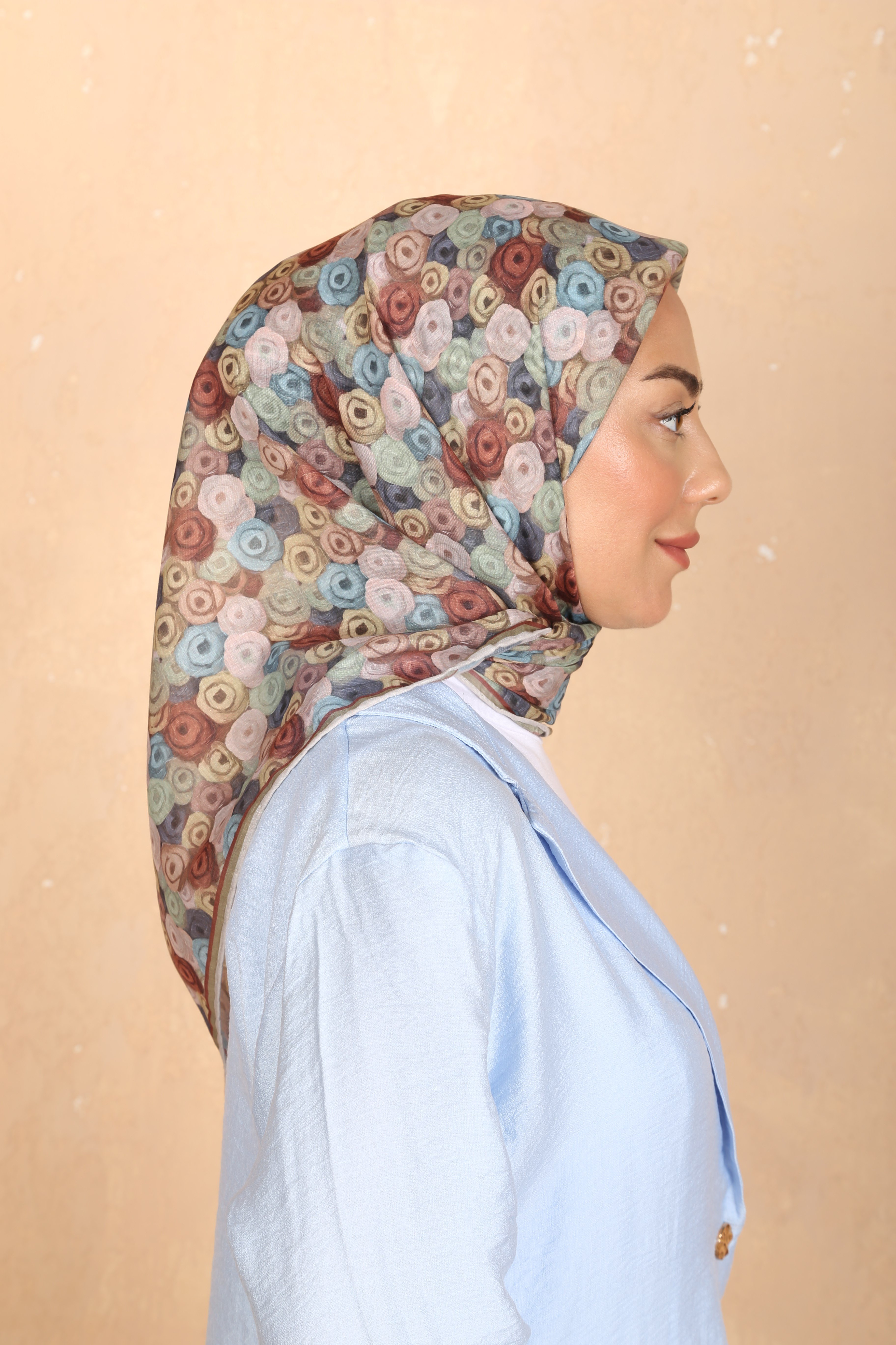 Locella Pamuk Vual Eşarp-Yeşil