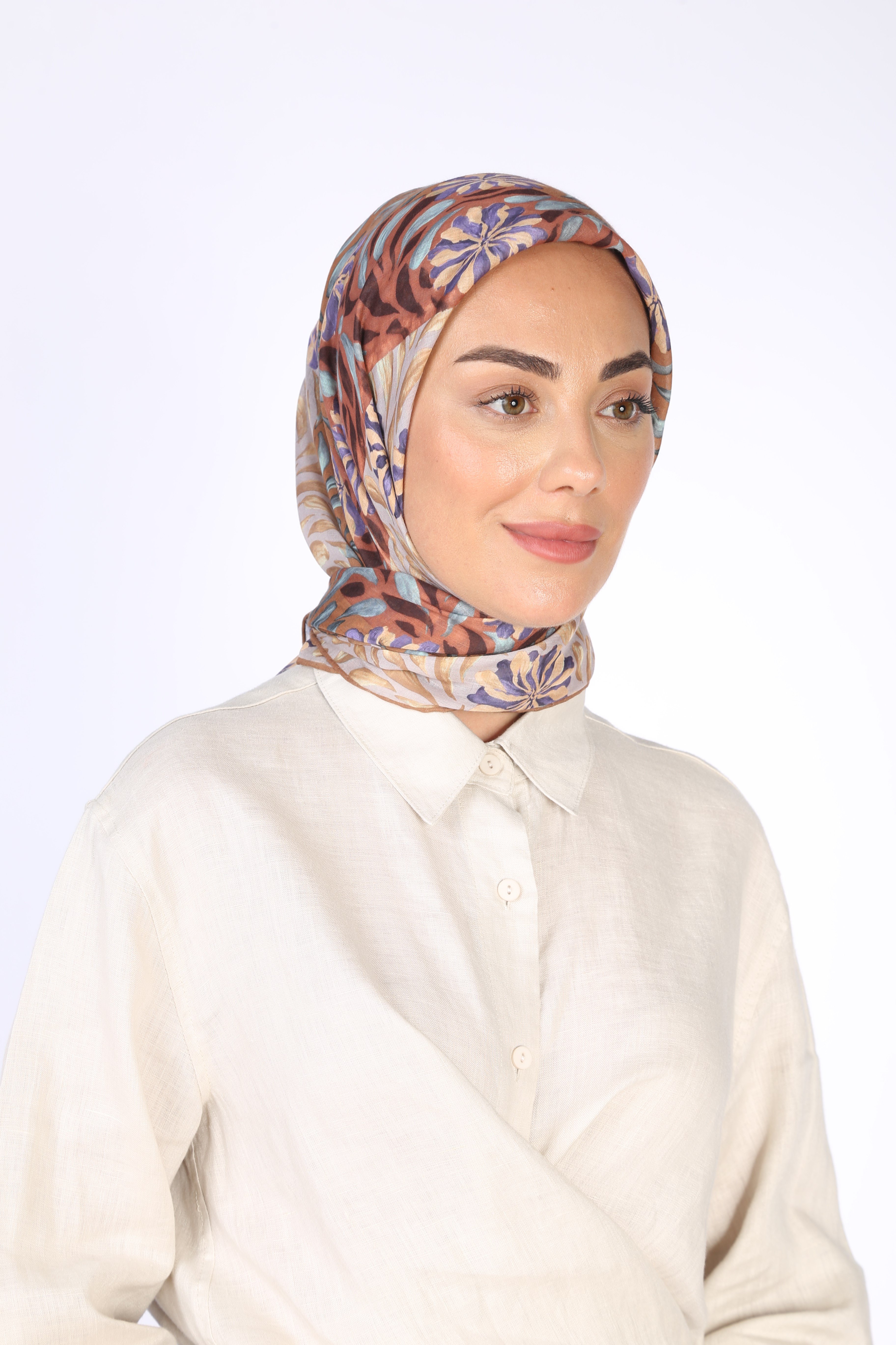 Locella Pamuk Vual Eşarp-Hardal
