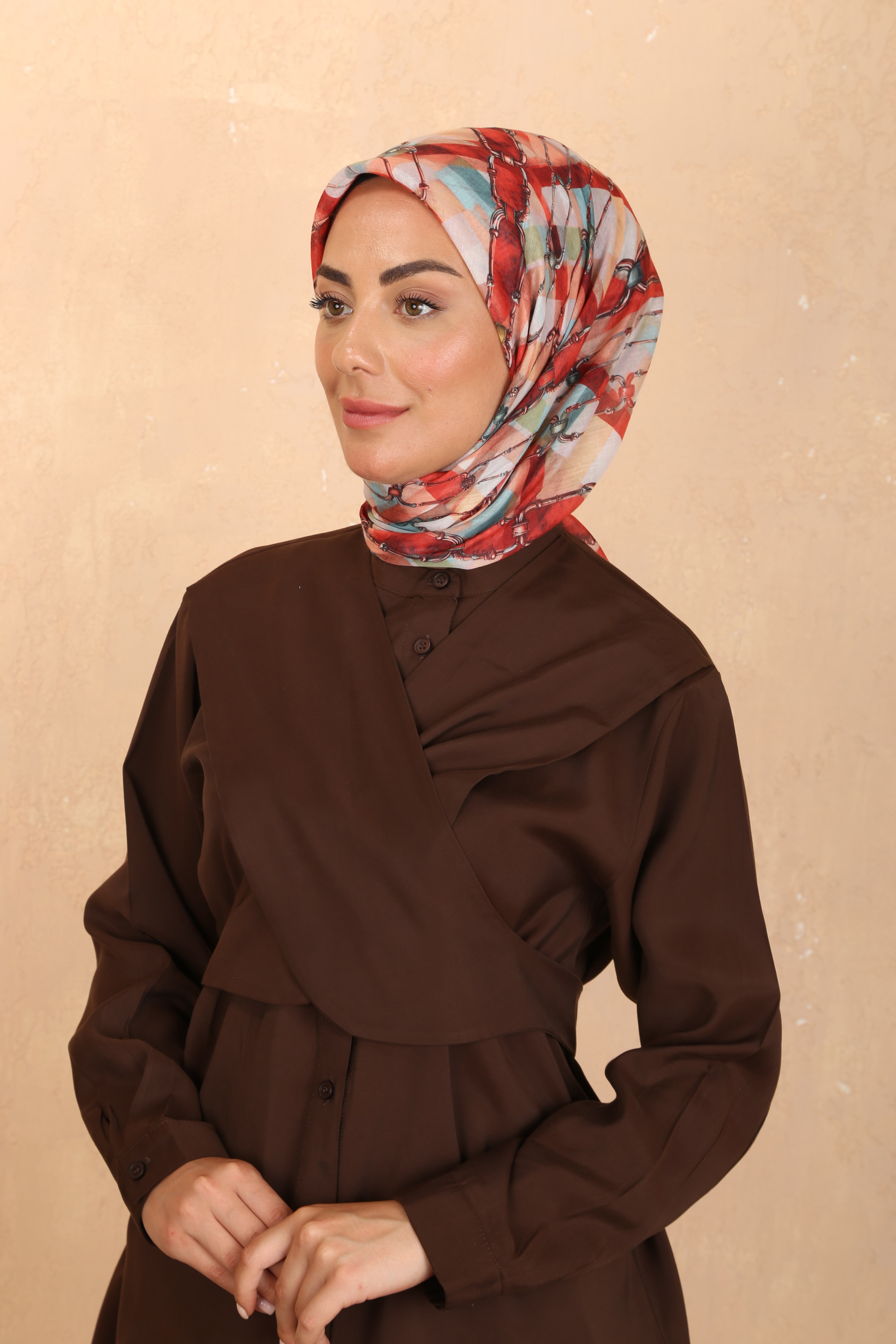 Locella Pamuk Vual Eşarp Kırmızı