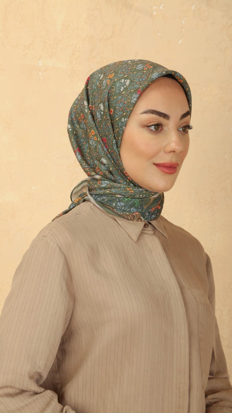 Locella Pamuk Vual Eşarp Yeşil